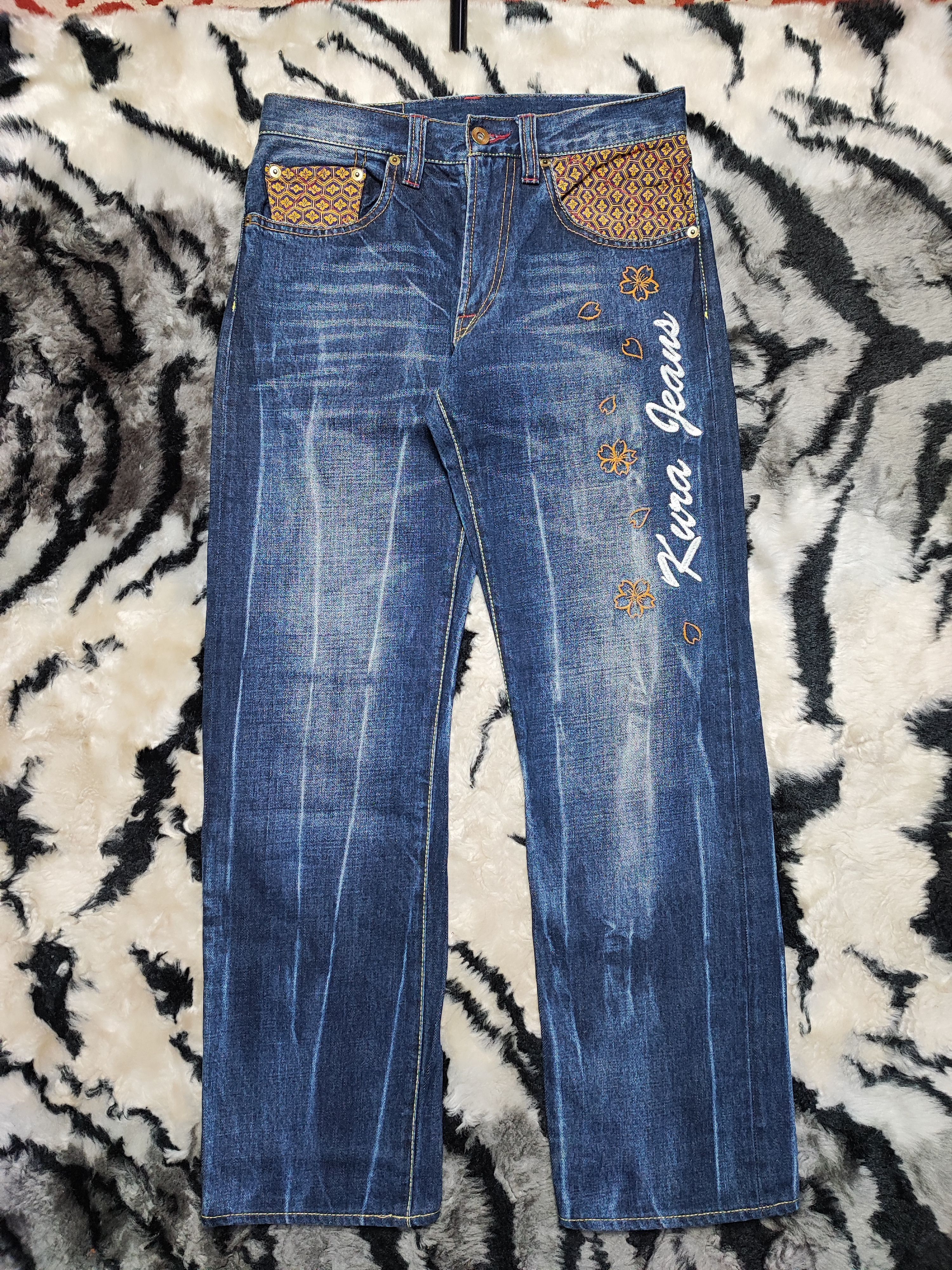 If Six Was Nine × Japanese Brand KURA DENIM JEANS EMBROIDERY DESIGN Size US 28 / EU 44 - 2 Thumbnail