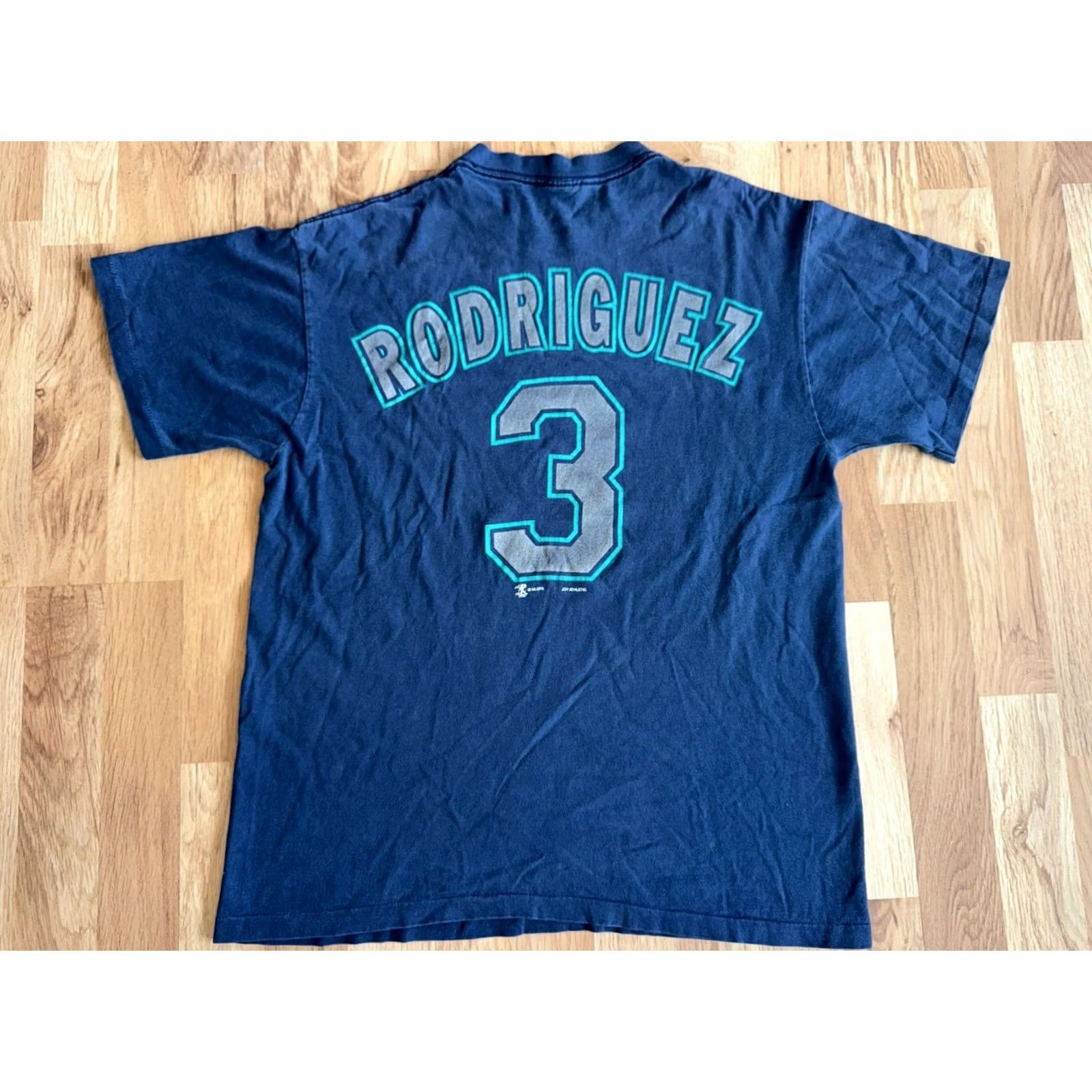 MLB VINTAGE MLB Shirt L Blue Seattle Mariners Alex Rodriguez MLBPA Men Size GUC Size US L / EU 52-54 / 3 - 4 Thumbnail