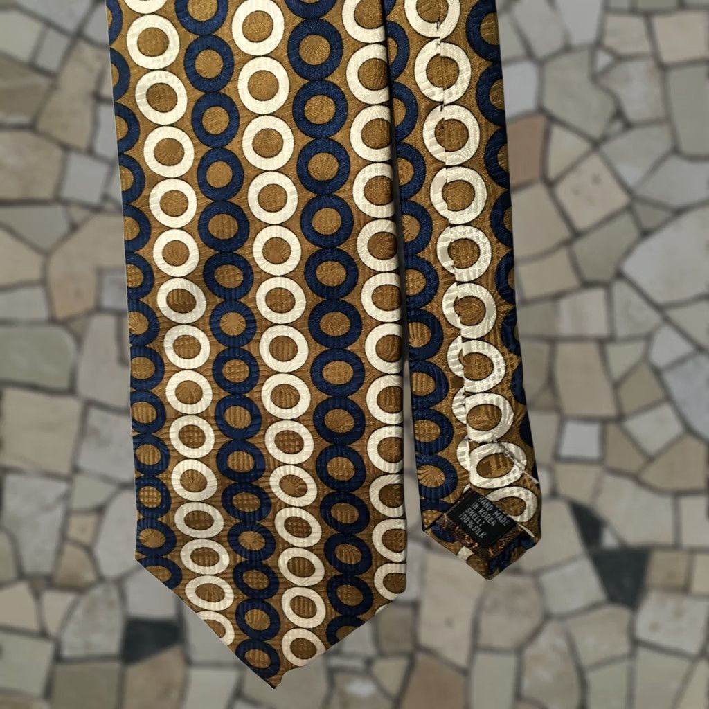 Vintage Chereskin Geometric Blue Gold Abstract Neck Tie Men Geometric Pattern Tie Chereskin Brand / Blue / Necktie / Adult / Men Size ONE SIZE - 1 Thumbnail