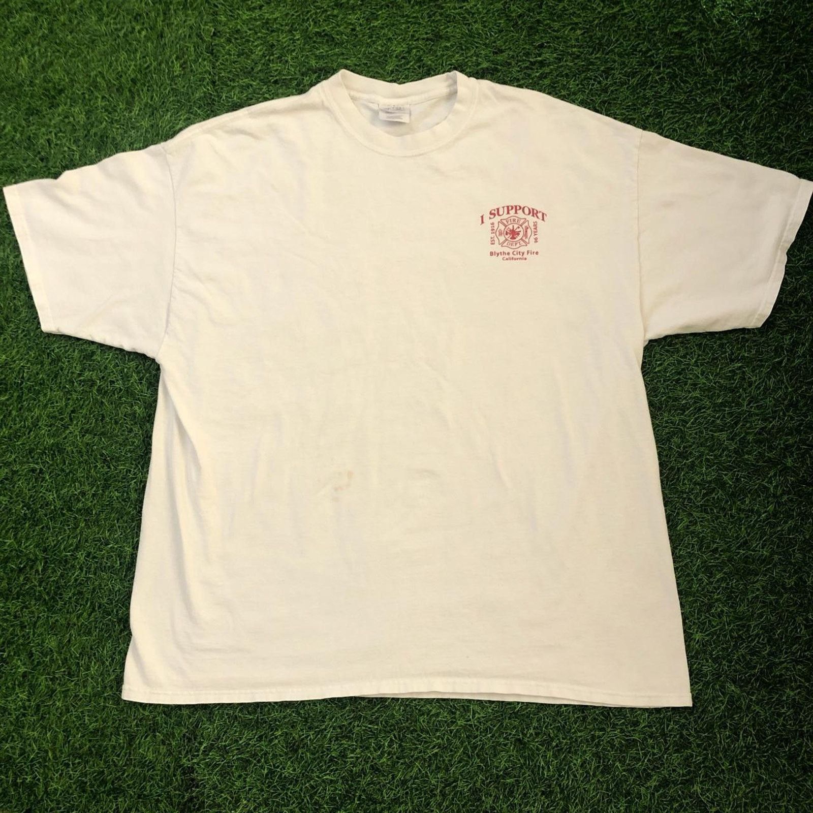Other White Blythe City, California Fire Department Graphic Tee Size US XXL / EU 58 / 5 - 1 Thumbnail