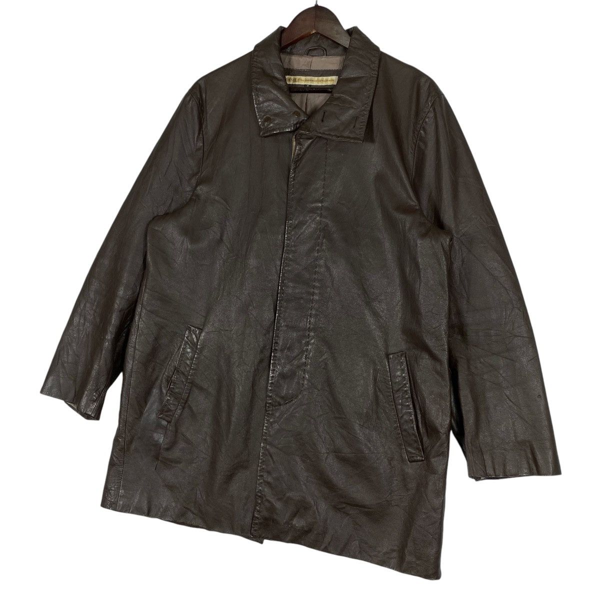Yuji Yamada Vintage HIMSELF Yuji Yamada Cowhide Leather Coat Size US L / EU 52-54 / 3 - 3 Thumbnail