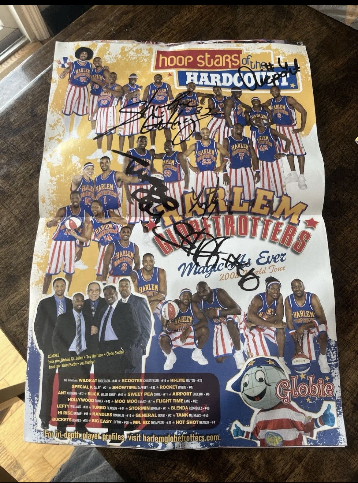 Harlem Globetrotters RARE Harlem Globetrotters SIGNED Flight Time Gaffney +15 Size ONE SIZE - 1 Thumbnail