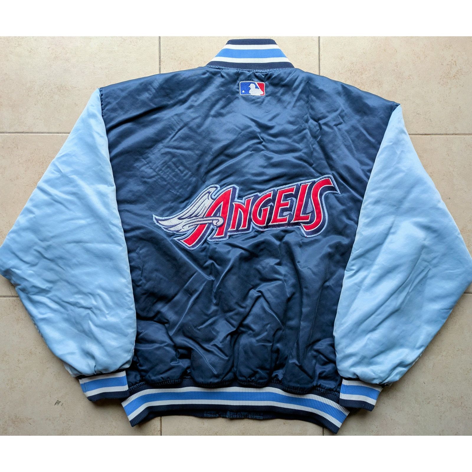MLB × Starter Anaheim Angels 90s satin DISNEY Wing jacket L navy MLB vtg Size US L / EU 52-54 / 3 - 2 Thumbnail