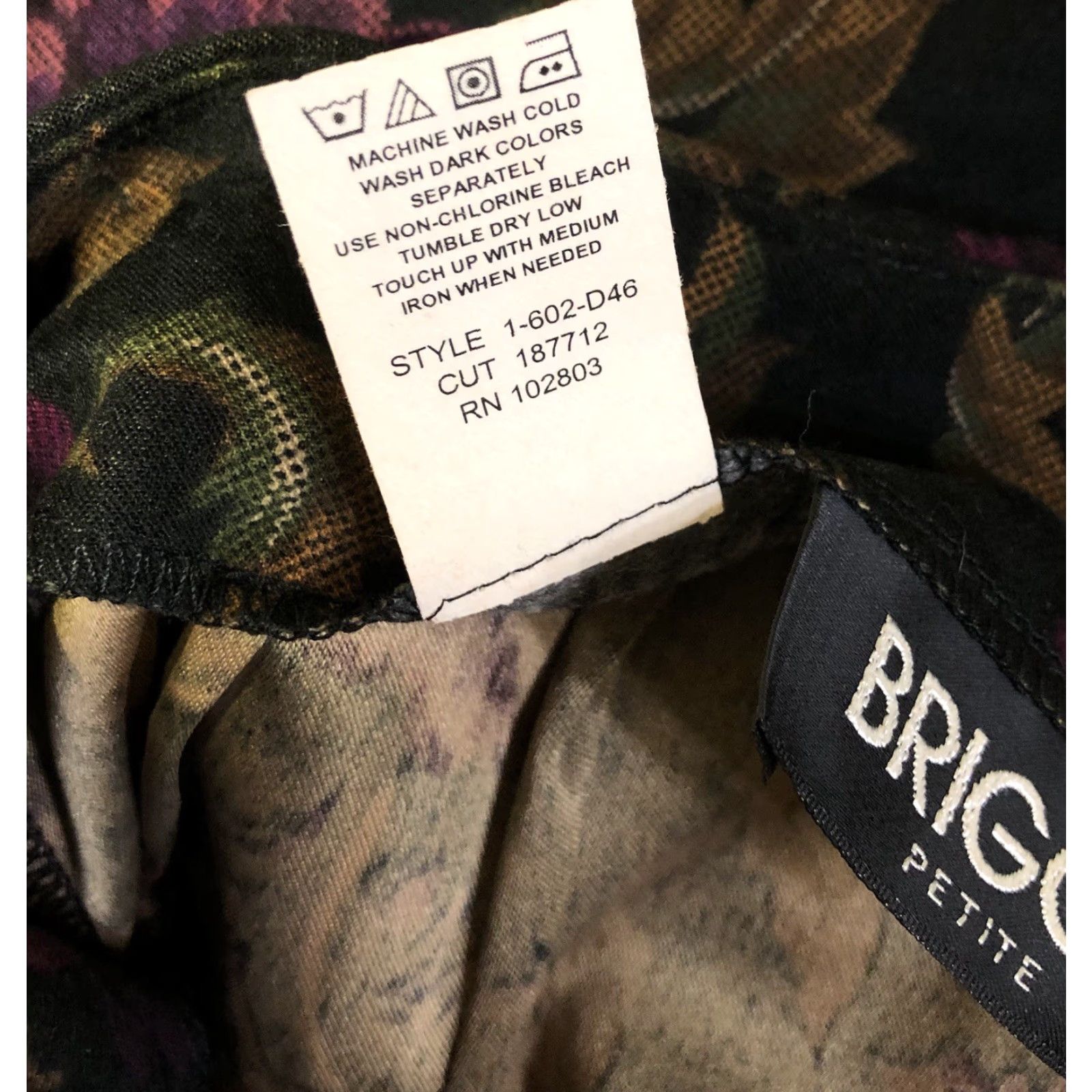 Vintage VINTAGE Briggs Midi Skirt 12P Blk Purple Floral 31"W Career Cottage Whimsigoth Size 34" / US 12 / IT 48 - 4 Thumbnail