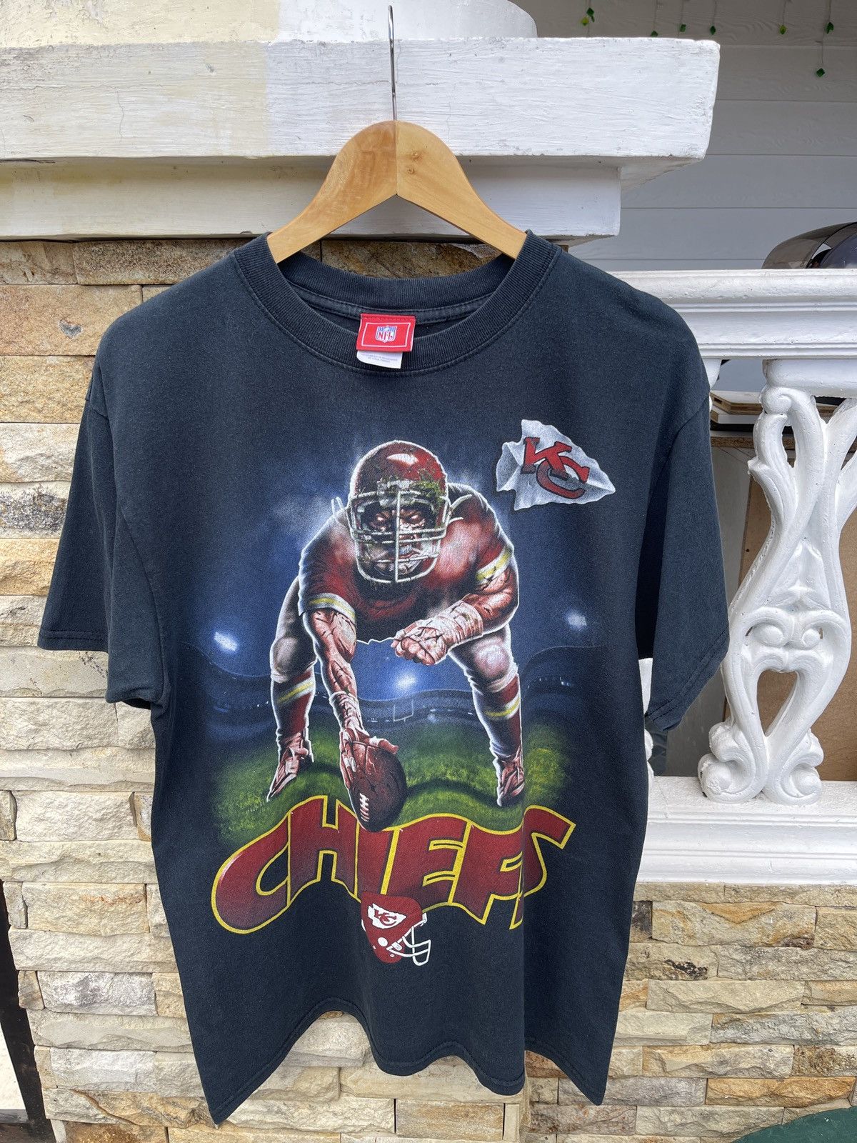 NFL Rare🔥Vintage Kansas City CHIEFS T Shirt Size US L / EU 52-54 / 3 - 1 Thumbnail