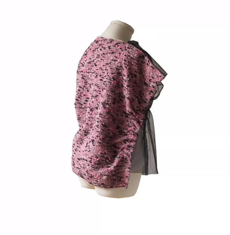 Comme des Garcons Comme Des Garcons Tulle tweed patchwork asymmetrical top Size M / US 6-8 / IT 42-44 - 4 Thumbnail