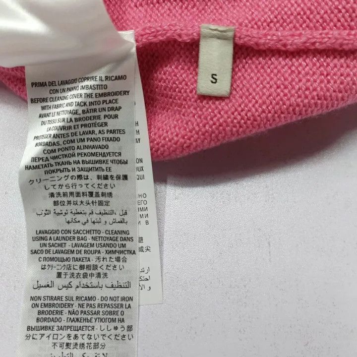 Gucci Gucci Gucci Pink Long Sleeve Knit Sweater with Butterfly - Size US S / EU 44-46 / 1 - 4 Thumbnail