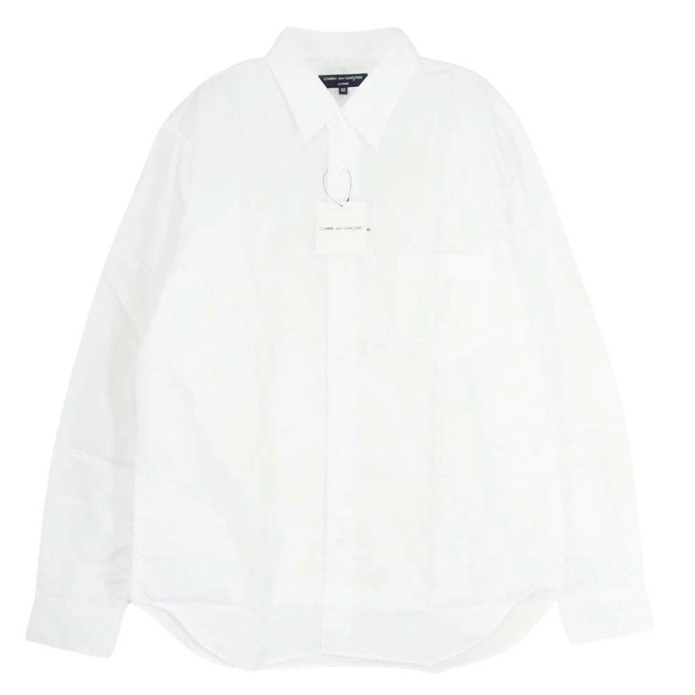 Comme des Garcons Homme Shirt Cotton Broadcloth Long Sleeve Button Up White Size US M / EU 48-50 / 2 - 1 Thumbnail