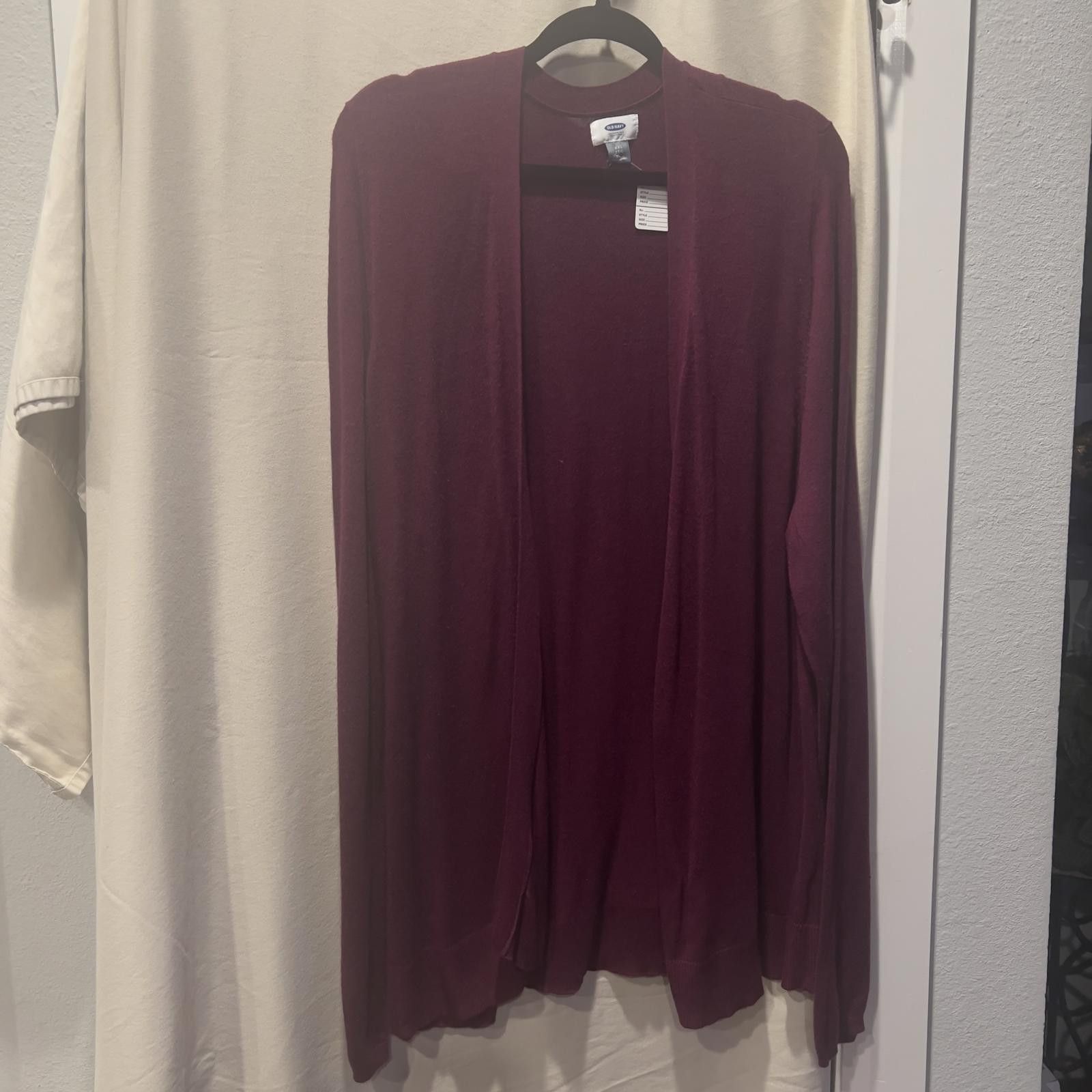 Old Navy Old Navy Women's Burgundy Open-Front Cardigan Sweater Size XXL / US 16-18 / IT 52-54 - 1 Thumbnail
