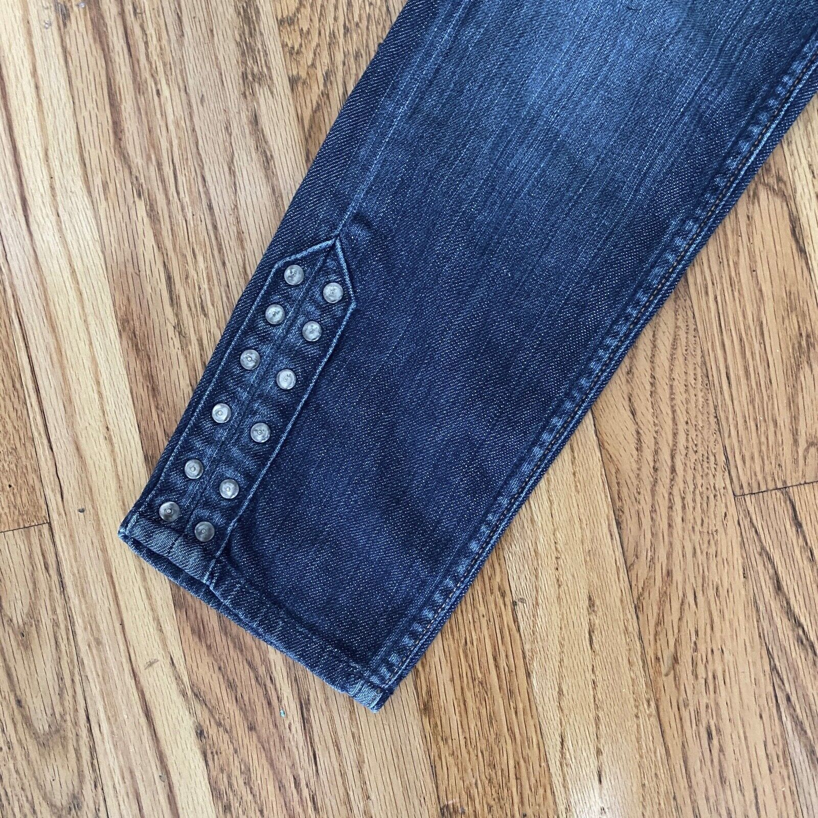 Other VINTAGE Habitual Low-Rise Skinny Studded Ankle Jean Pockets Size 25" / US 0 / IT 36 - 3 Thumbnail