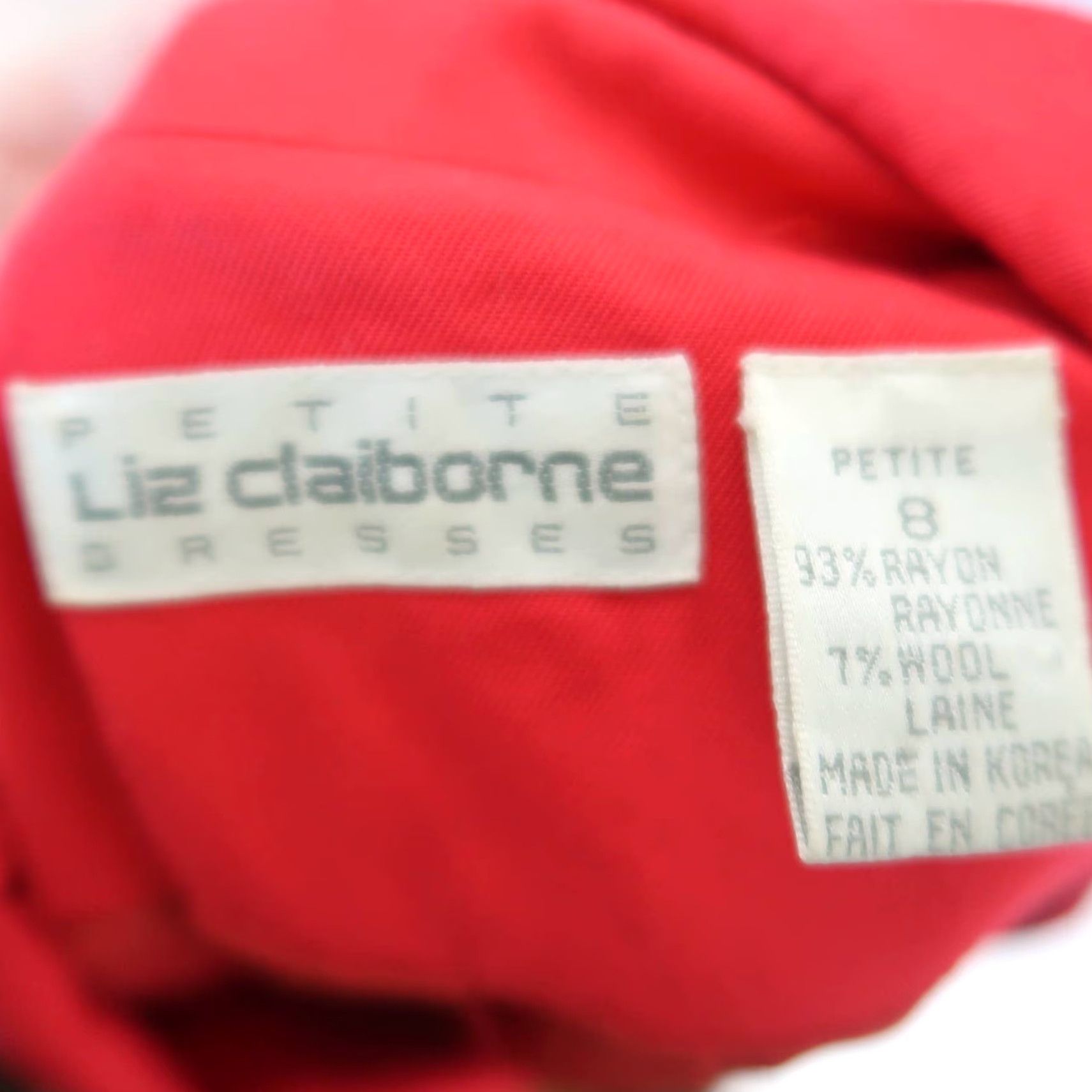 Liz Claiborne VINTAGE Liz Claiborne red blazer style midi dress 8P Ladies 90s Workwear Sheath Petite Red Size M / US 6-8 / IT 42-44 - 5 Thumbnail