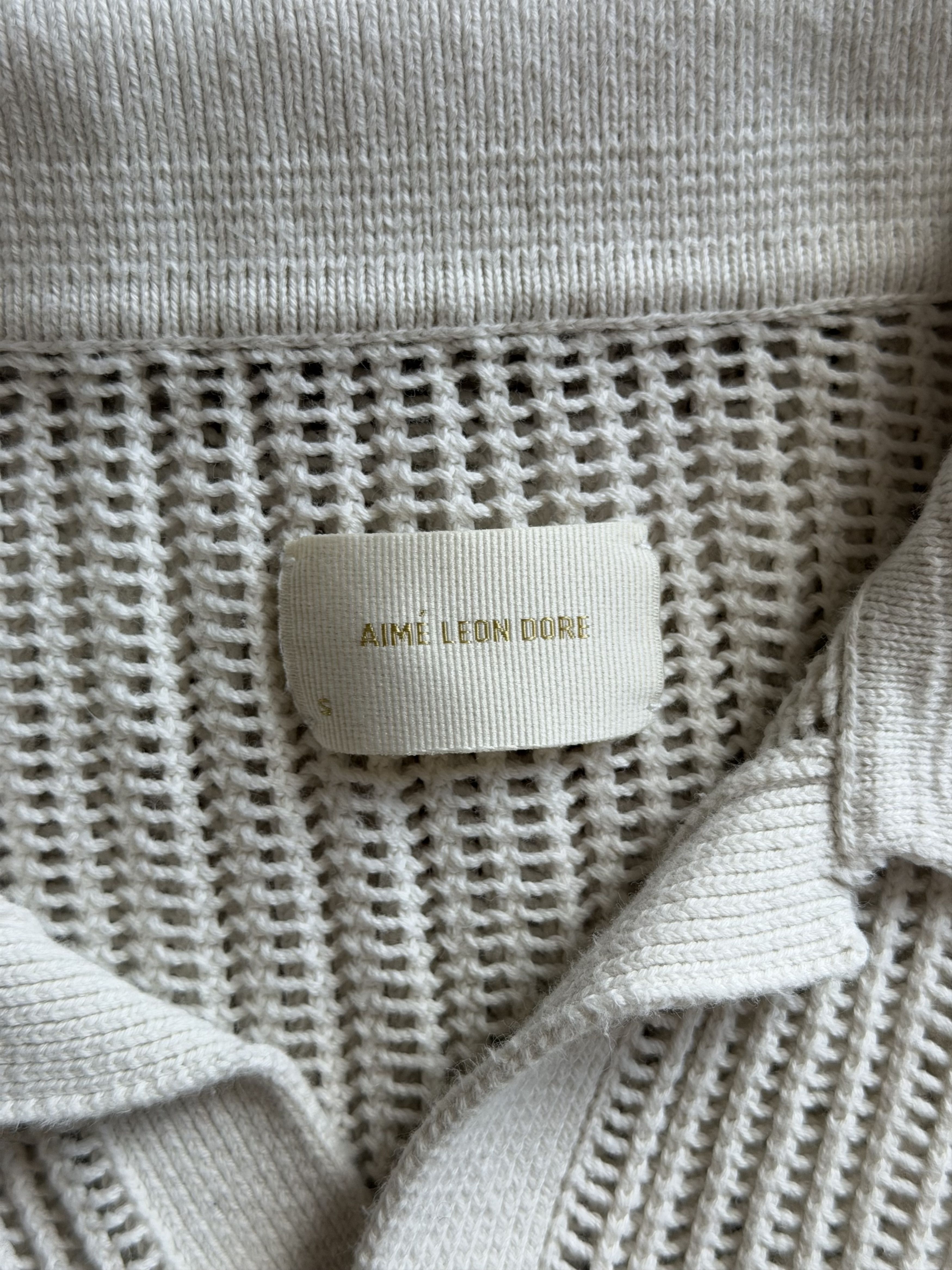 Aime Leon Dore Aime Leon Dore Mesh Polo in Coconut Milk Size US S / EU 44-46 / 1 - 7 Thumbnail
