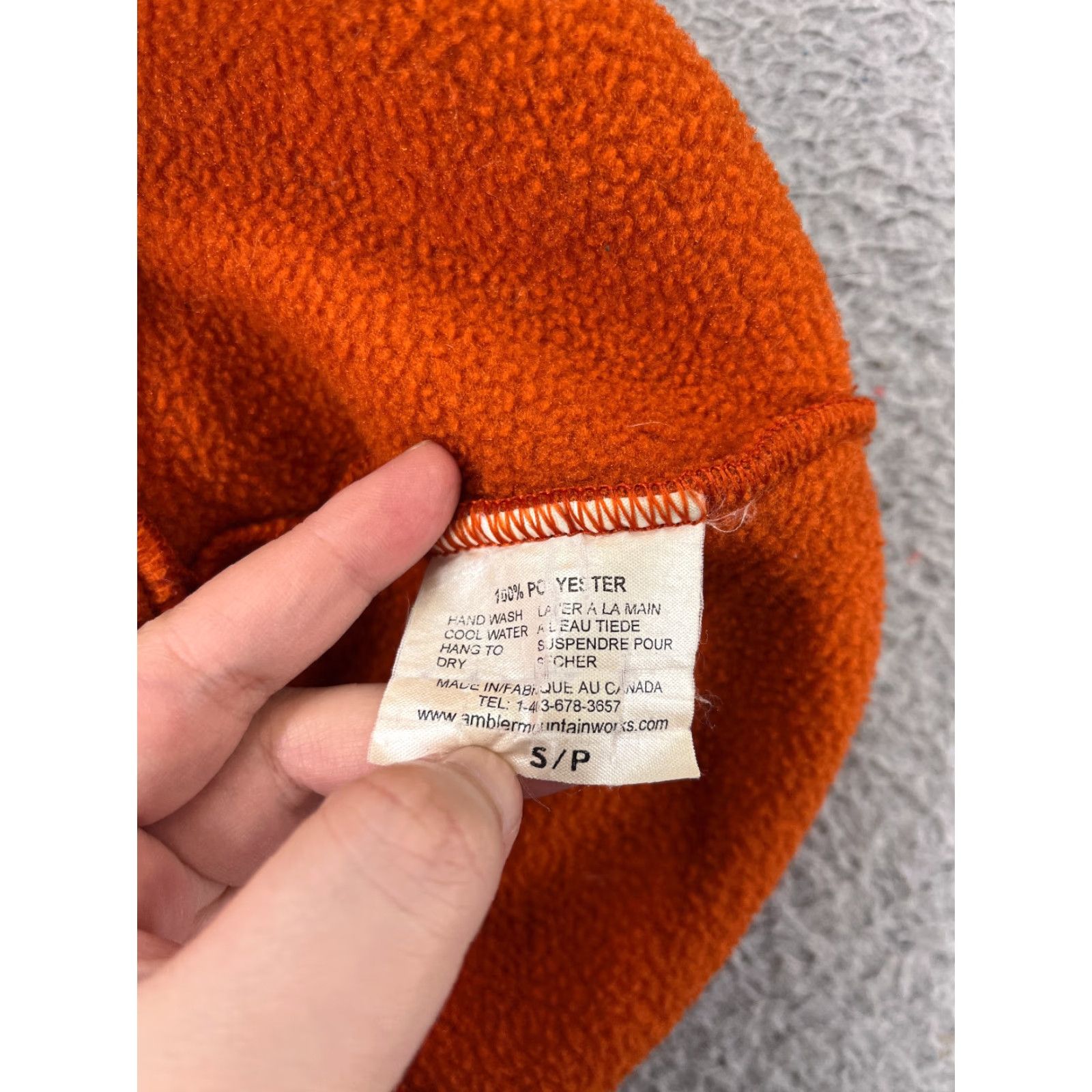Vintage Ambler Mountain Works Beanie Toque Adult Small Orange Fleece Polyester Ski Mens Size US S / EU 44-46 / 1 - 6 Thumbnail