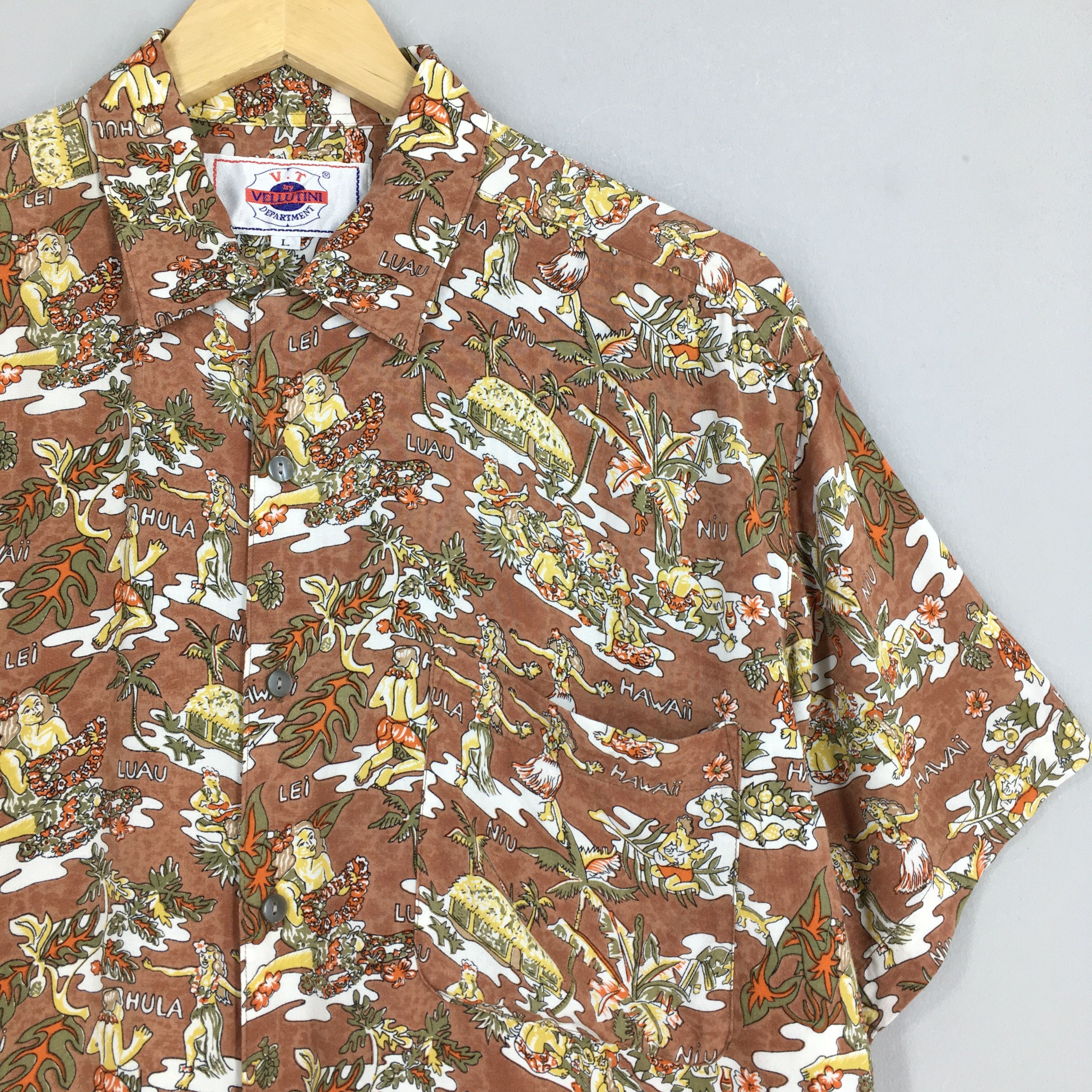 Life's a Beach Vintage Hawaiian Aloha Hula Girl Tropical Shirt Large Size US L / EU 52-54 / 3 - 2 Thumbnail