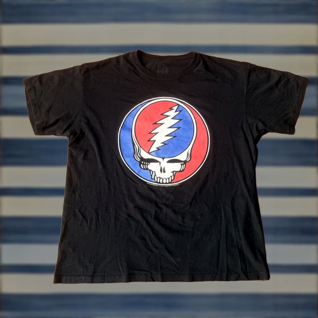 Vintage Grateful Dead T-Shirt XL Black Crew Neck Short Sleeve Band Tour Steal Your Face Skull Size US XL / EU 56 / 4 - 1 Thumbnail