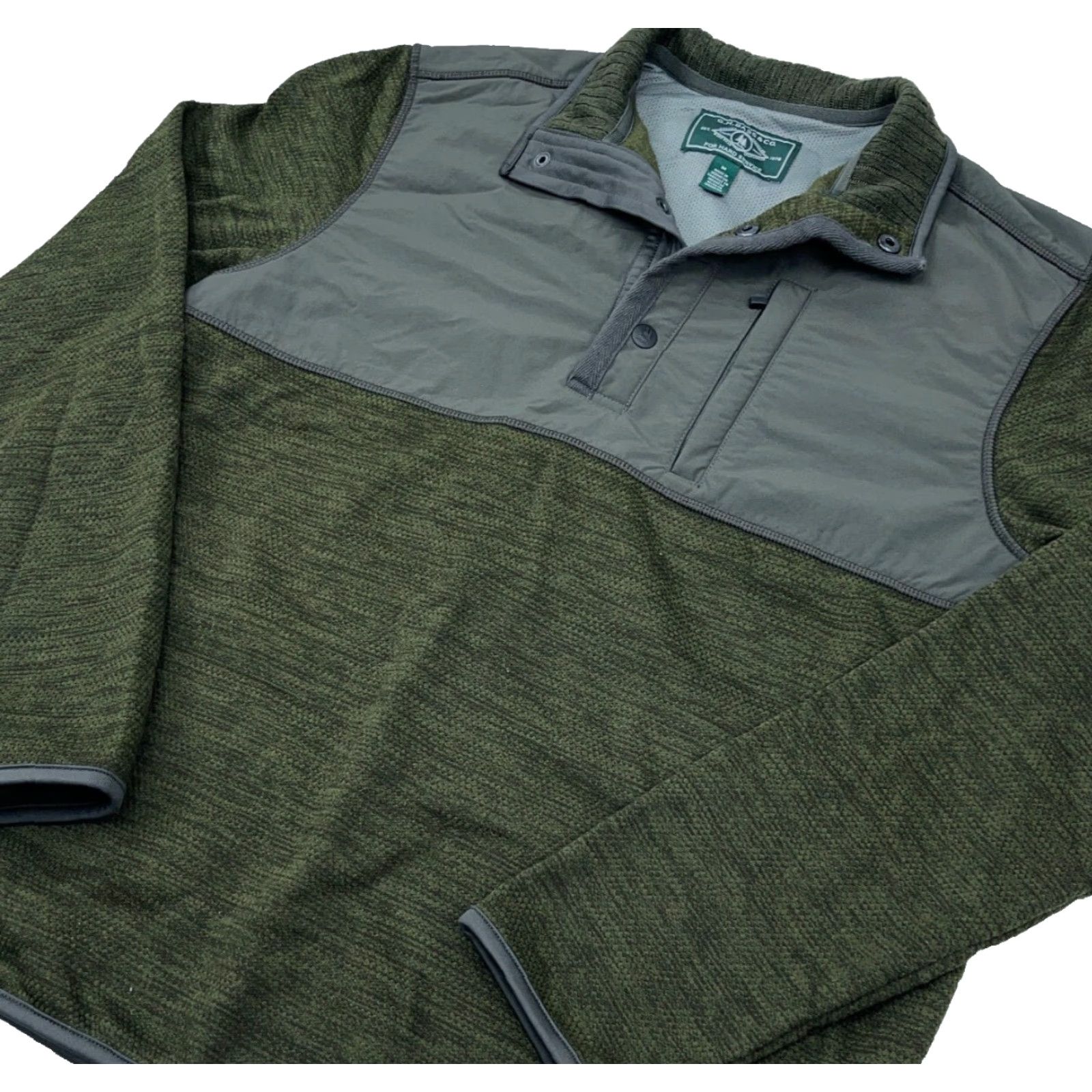 Vintage GH Bass & Co. Sweatshirt Men M Green Pullover 1/4 Zip Thermal Logo Nautical Modern Modern Festival? Size US M / EU 48-50 / 2 - 3 Thumbnail