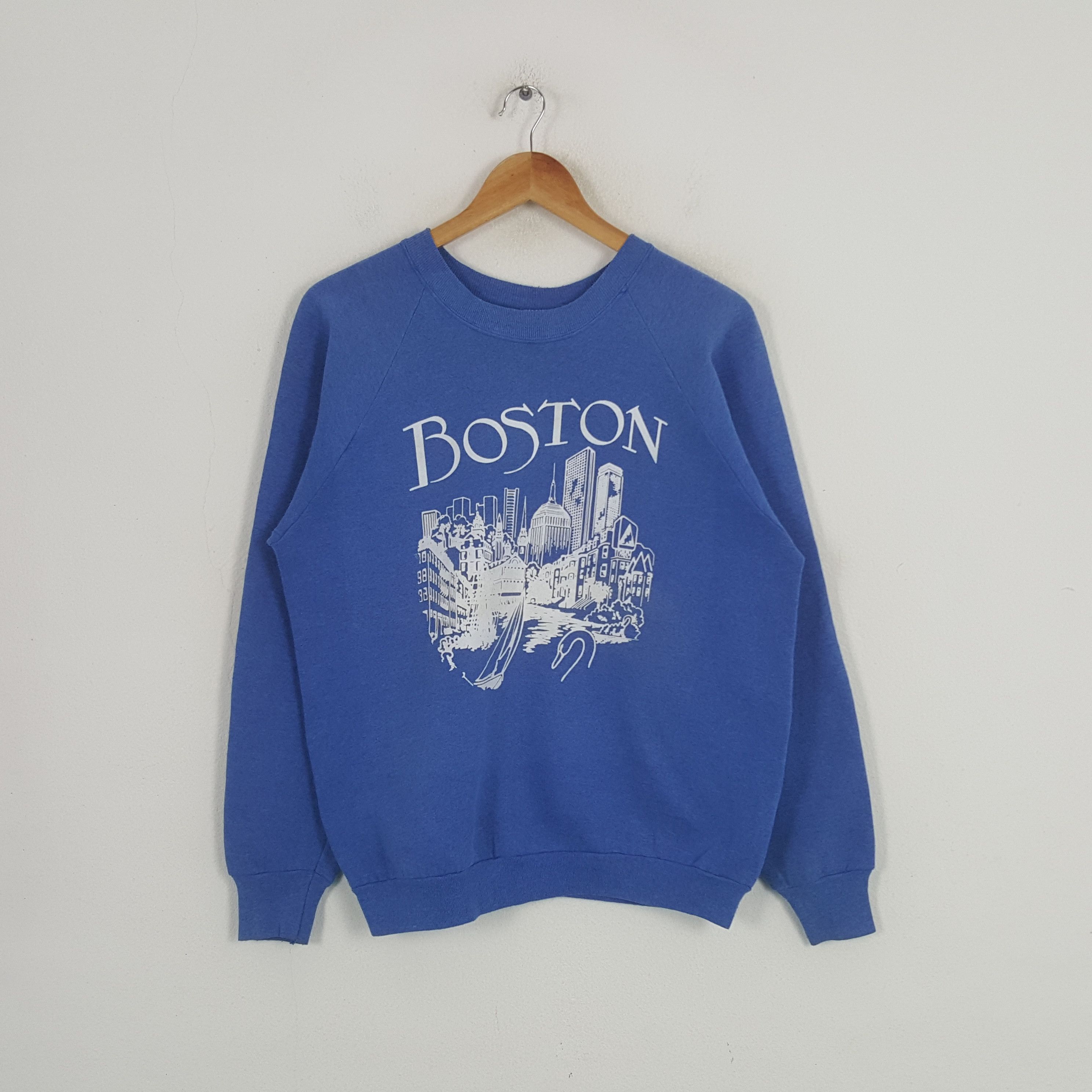Vintage Vintage Boston American State 90's Sweatshirt C279N24 Size US M / EU 48-50 / 2 - 1 Thumbnail