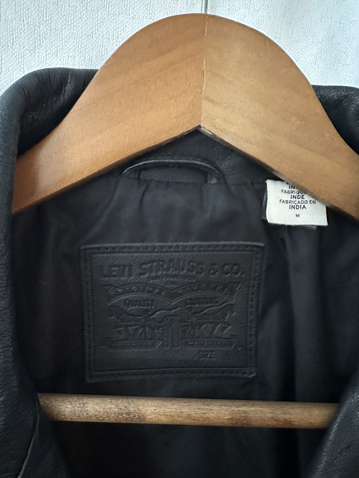 Levi's Black Cow Leather Biker Jacket Size US M / EU 48-50 / 2 - 5 Thumbnail