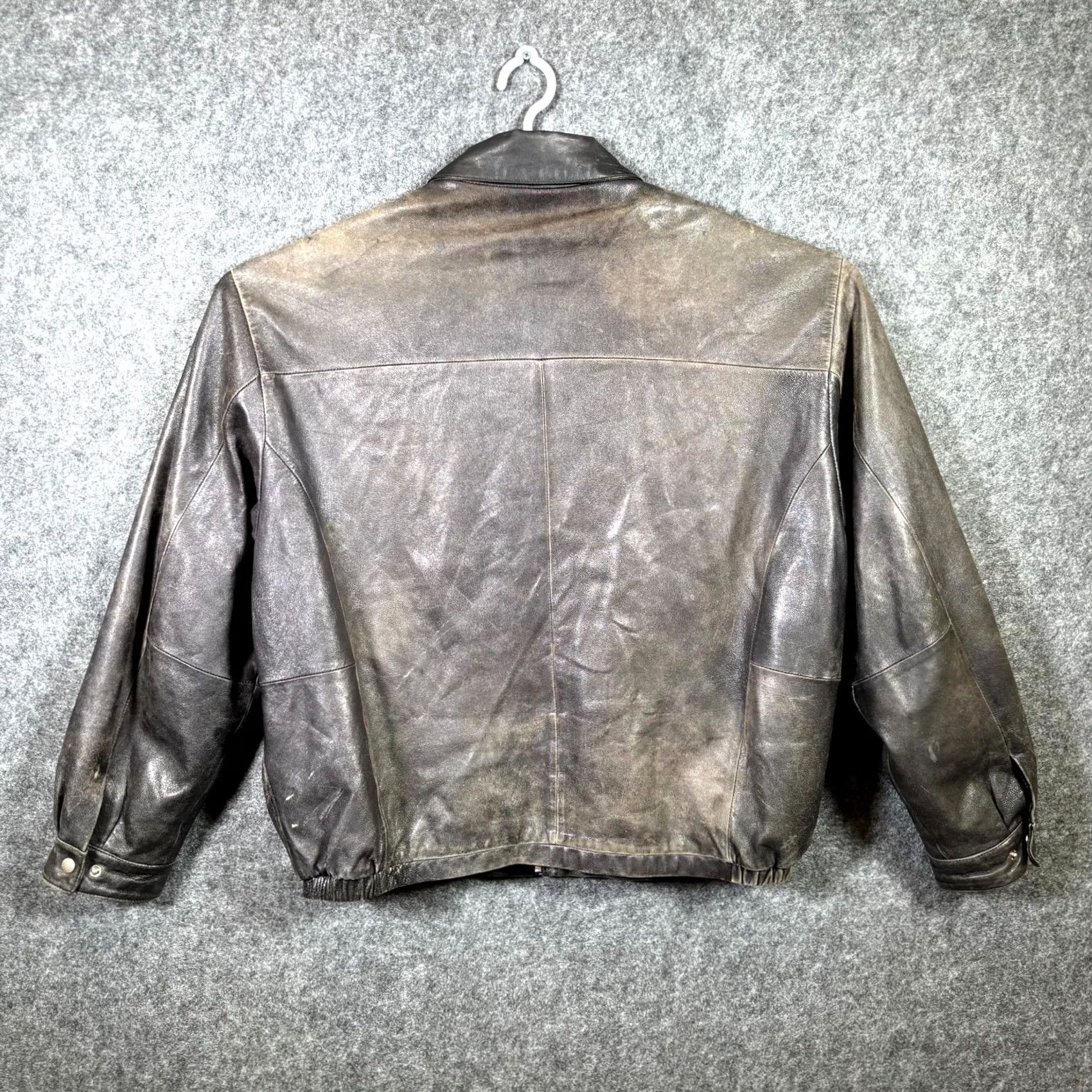Vintage Wilsons Leather Jacket Mens XL Black Lined Full Zip Grunge Punk Motorcycle Biker Size US XL / EU 56 / 4 - 7 Thumbnail