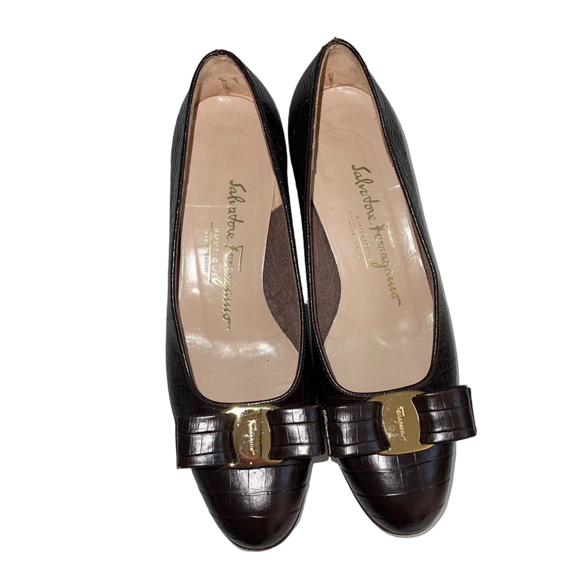 Salvatore Ferragamo Womens Pumps Size 6 Brown