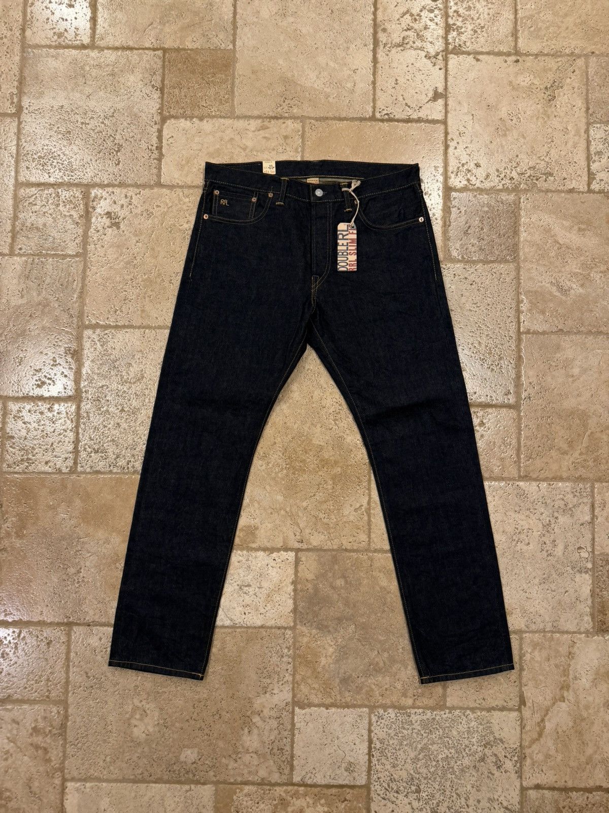 RRL Ralph Lauren RRL Ralph Lauren Slim Fit Rinse Selvedge Raw Jeans Size US 34 / EU 50 - 5 Thumbnail