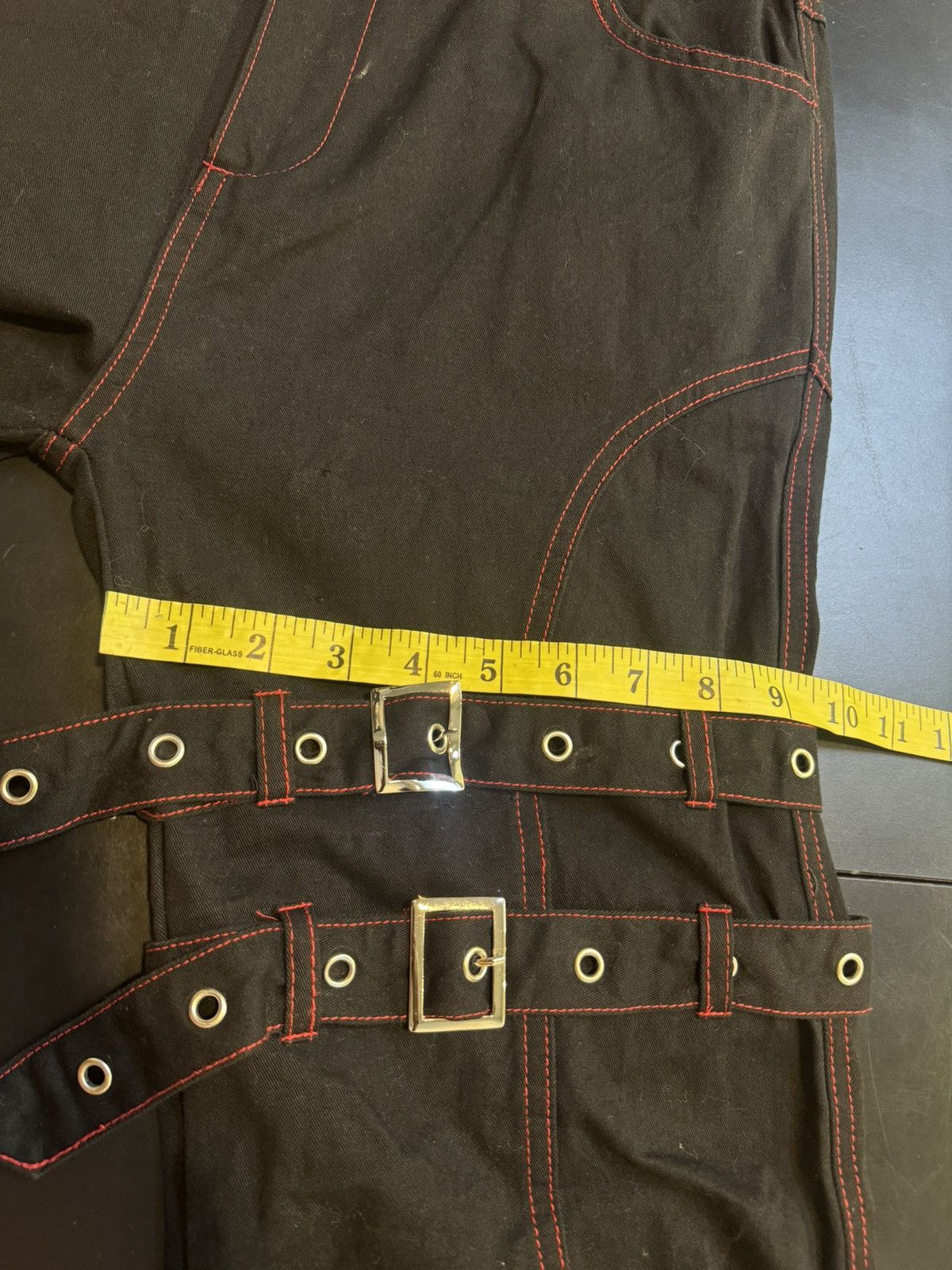 Japanese Brand Vintage Deorat Tactical Bondage Belt Riot Punk Flared Pants Size US 30 / EU 46 - 20 Thumbnail