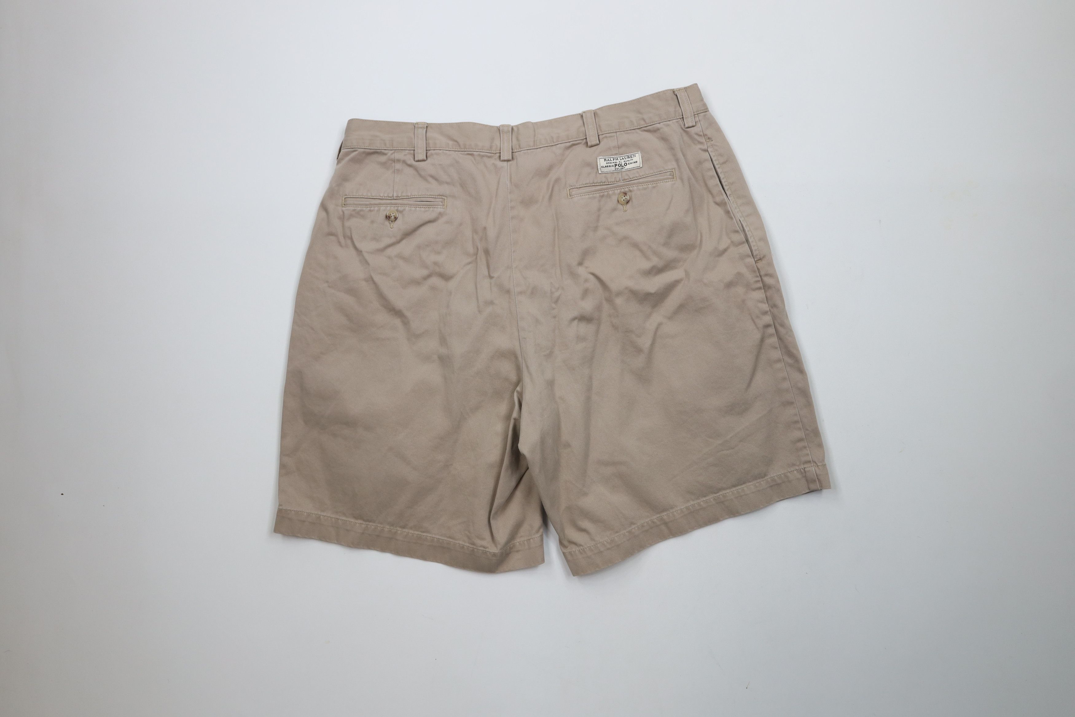 Ralph Lauren × Vintage Vintage 90s Ralph Lauren Above Knee Chino Shorts Cotton Size US 36 / EU 52 - 9 Thumbnail