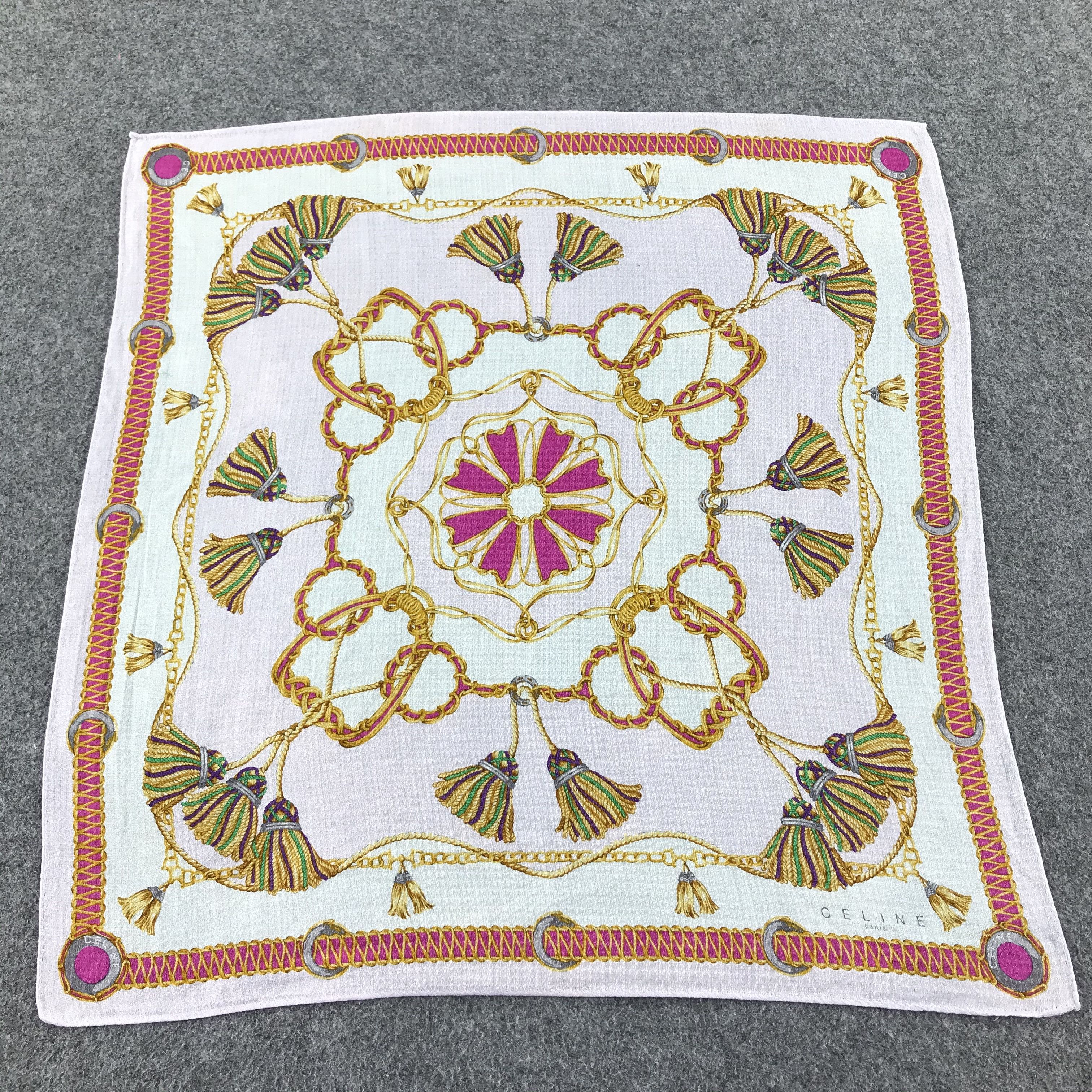 Vintage Celine Handkerchief Neckerchief Bandana H297 Size ONE SIZE - 3 Thumbnail