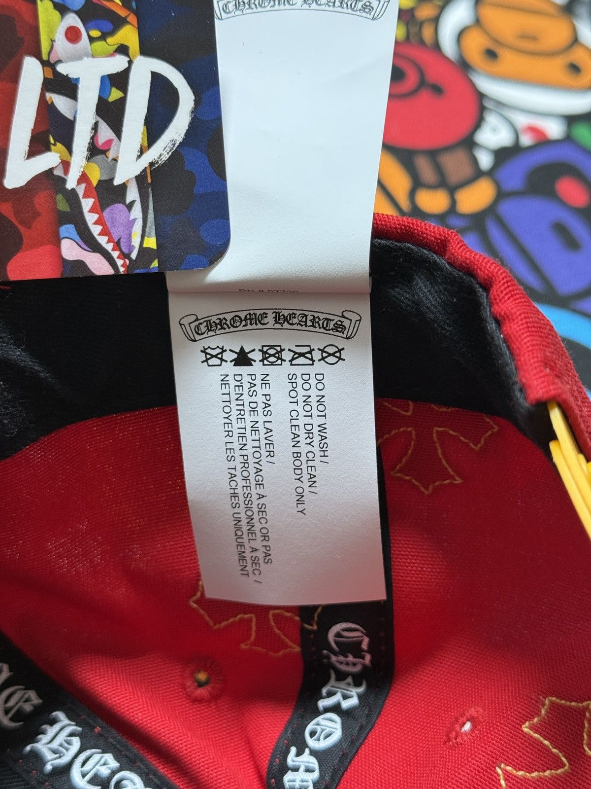 Chrome Hearts Chrome Hearts Red Embroidered Cross Patches Snapback Hat Size ONE SIZE - 7 Thumbnail