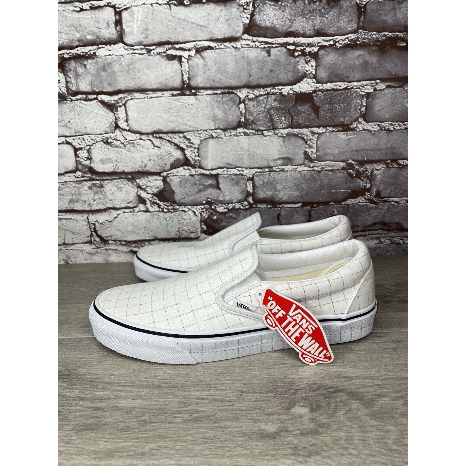 Vans Vans Classic Checkerboard Day White Canvas Sneakers Shoes Me Size US 10 / EU 43 - 1 Thumbnail