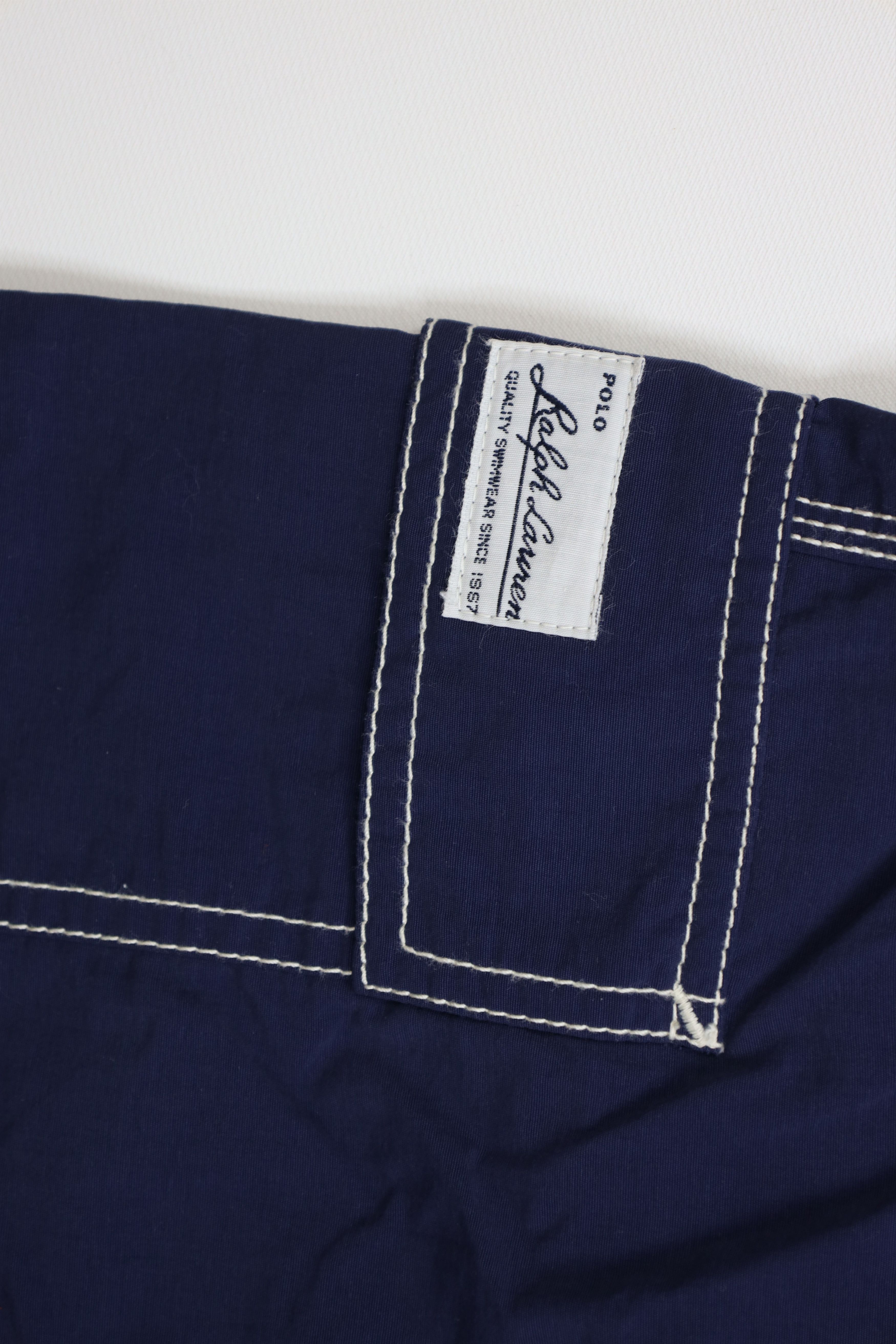 Ralph Lauren Vintage 90s Ralph Lauren Lined Short Swim Trunks Blue Size US 36 / EU 52 - 5 Thumbnail