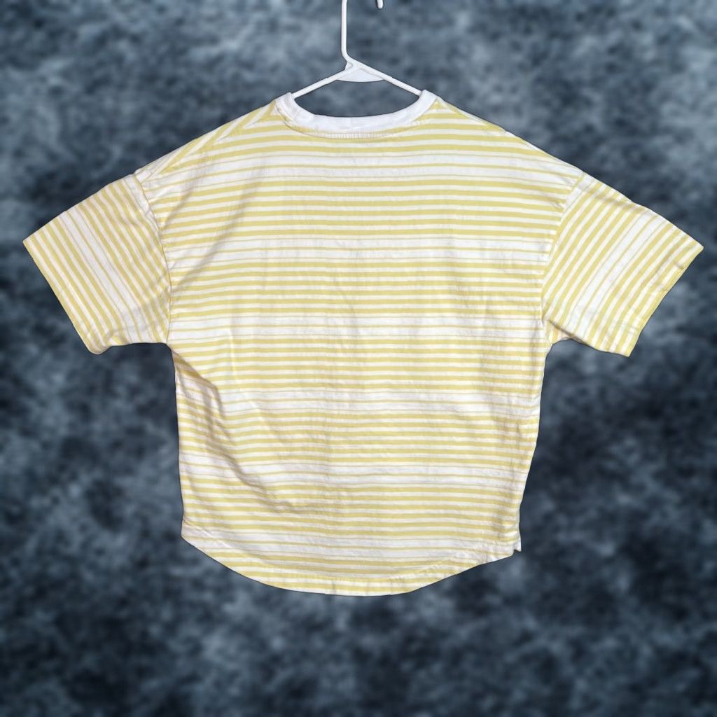 CLOT Standard Cloth Men T-Shirt Crew Neck Short Sleeve Yellow White Striped Adult Small (S) Cotton Size US S / EU 44-46 / 1 - 1 Thumbnail