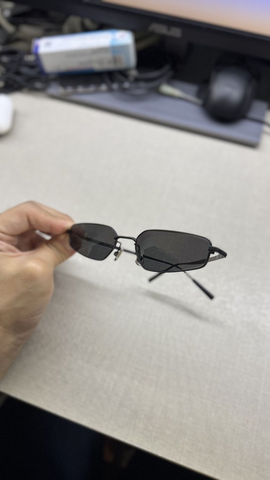 AMBUSH　ASTRA SUNGLASSES Ambush Astra Sunglasses - Silver/Orange | Garmentory