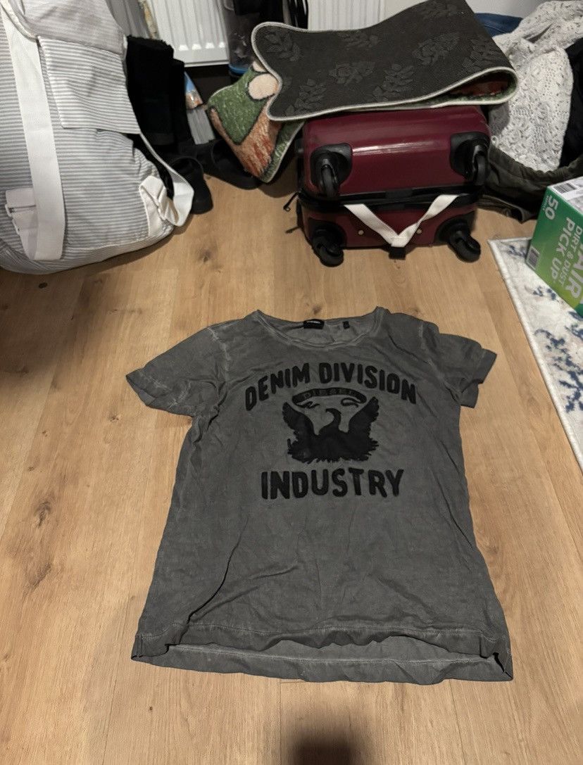 Diesel Diesel Industry Denim Division Tee Grey/Black Size US S / EU 44-46 / 1 - 1 Thumbnail