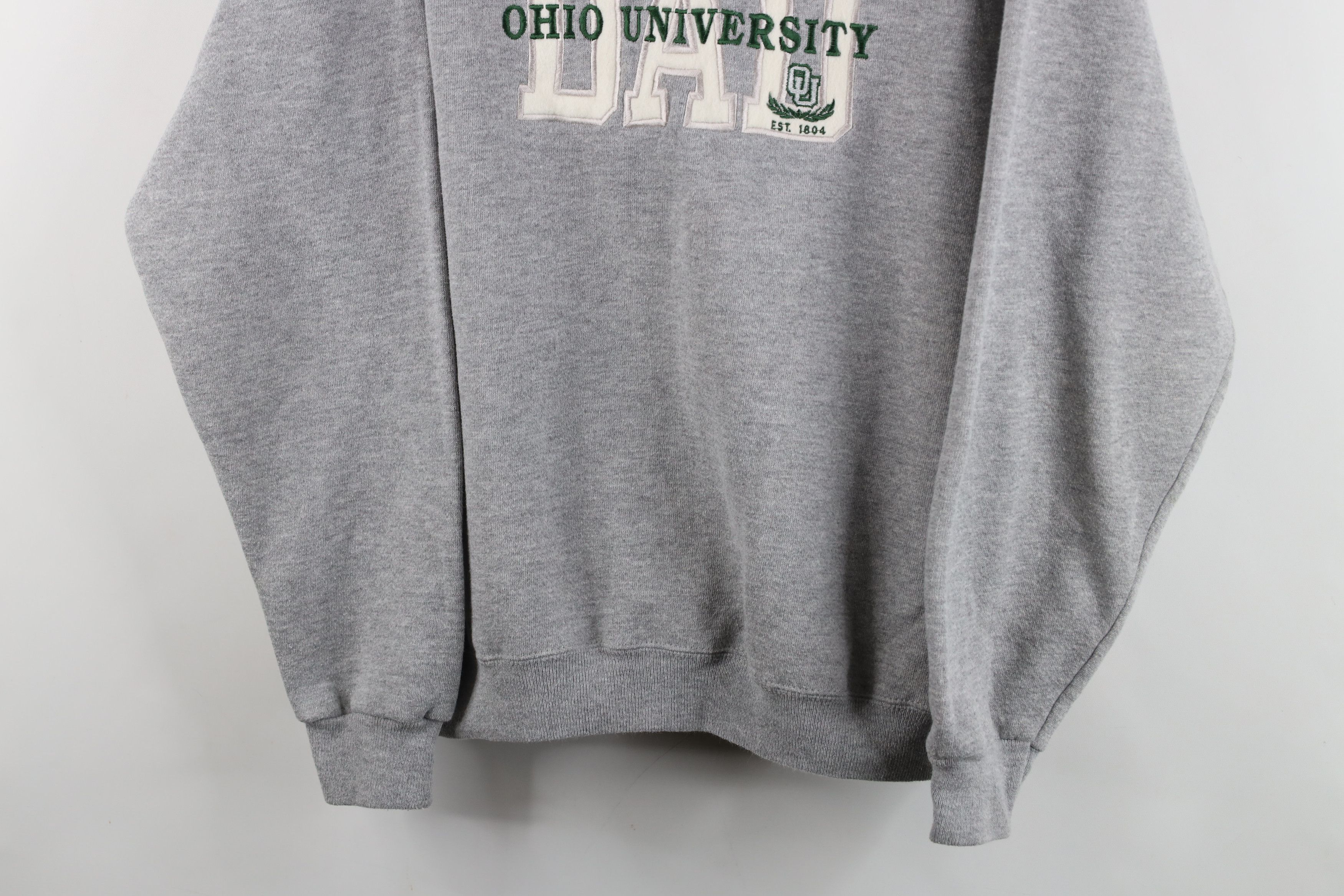 Vintage Vintage 90s Ohio University Dad Crewneck Sweatshirt Gray USA Size US XL / EU 56 / 4 - 3 Thumbnail