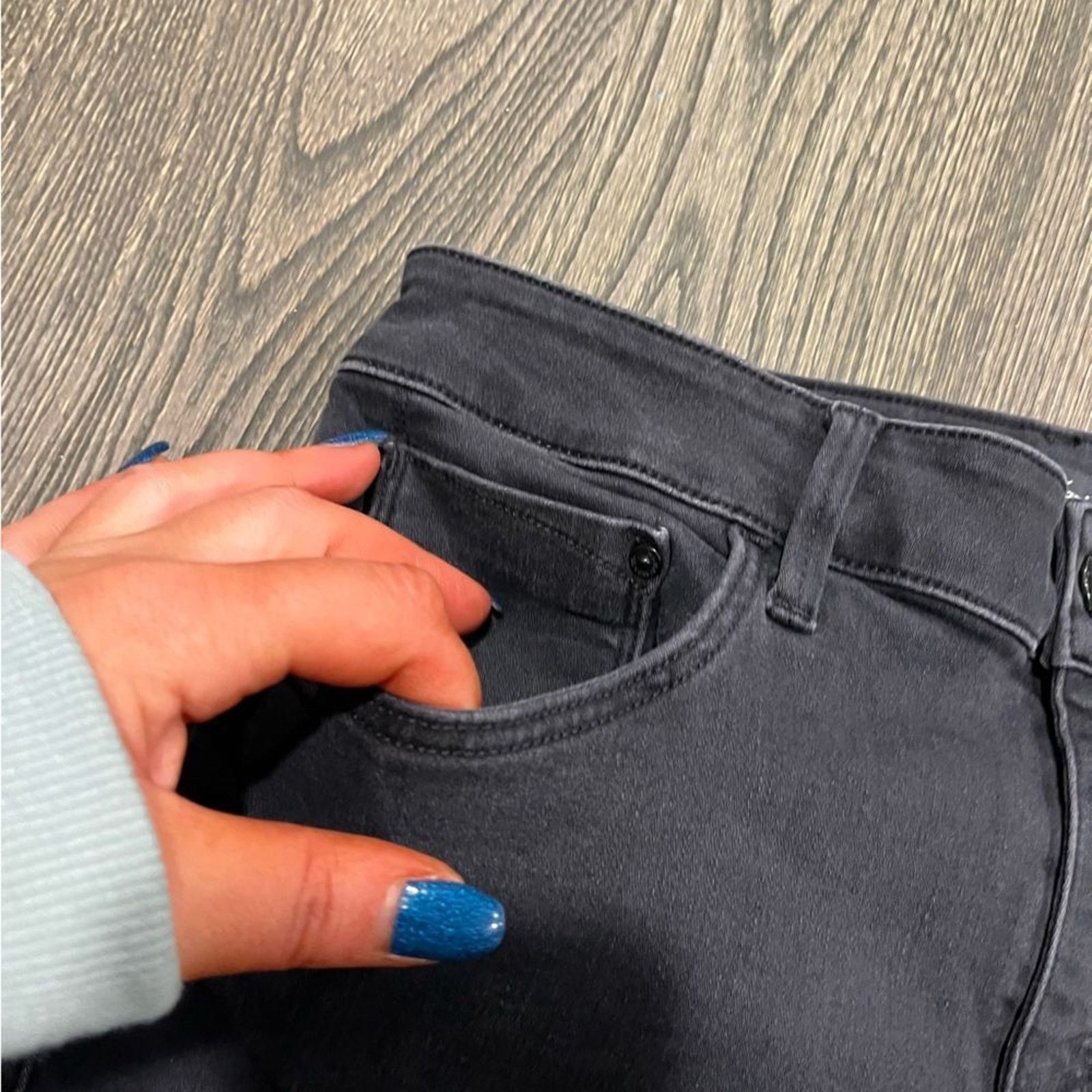 Mavi Mavi Womens Mid Rise Super Skinny Jeans Denim Black Size 6 Size 28" / US 6 / IT 42 - 6 Thumbnail