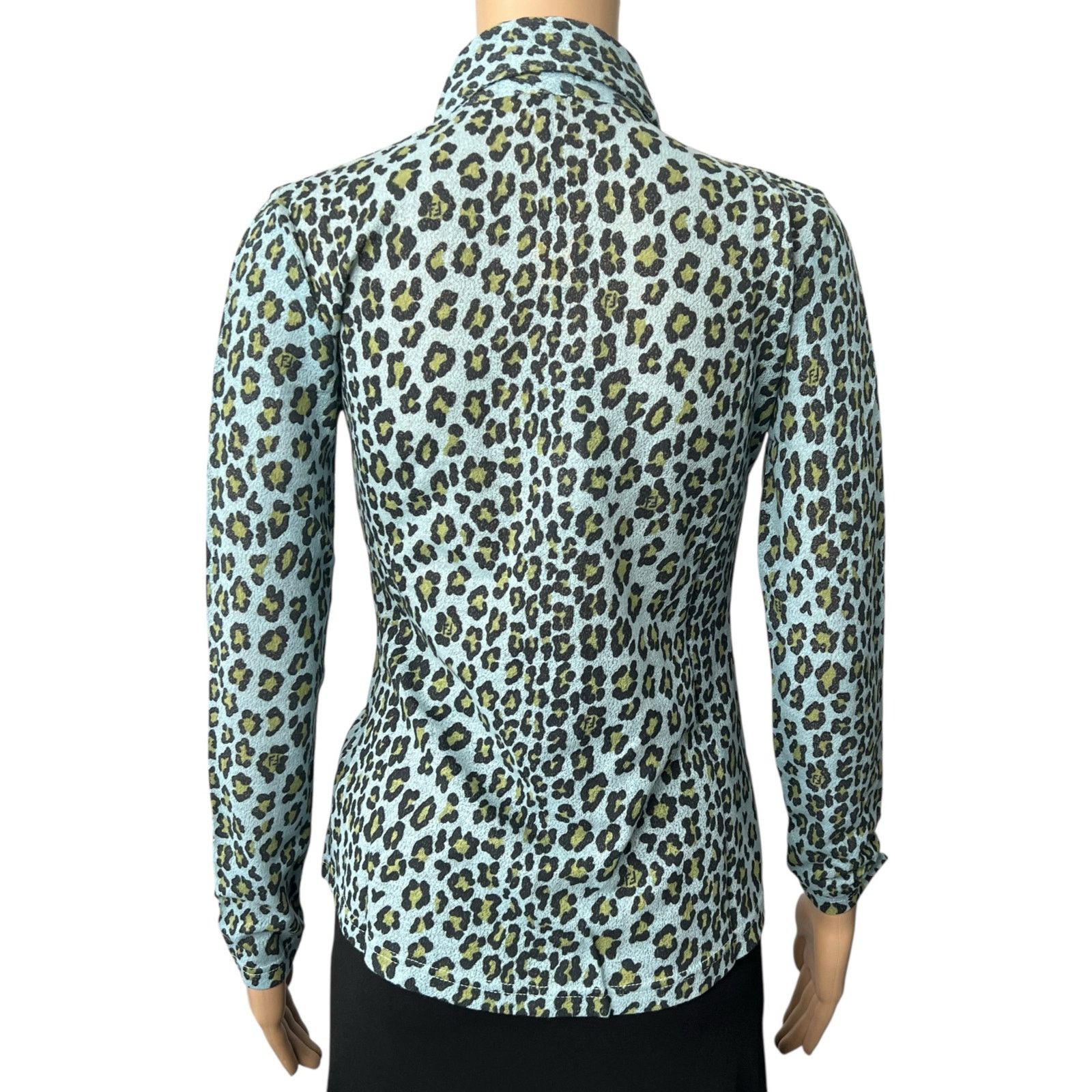 Fendi Fendi Vintage Leopard Print Button Down Blouse Size S / US 4 / IT 40 - 4 Thumbnail