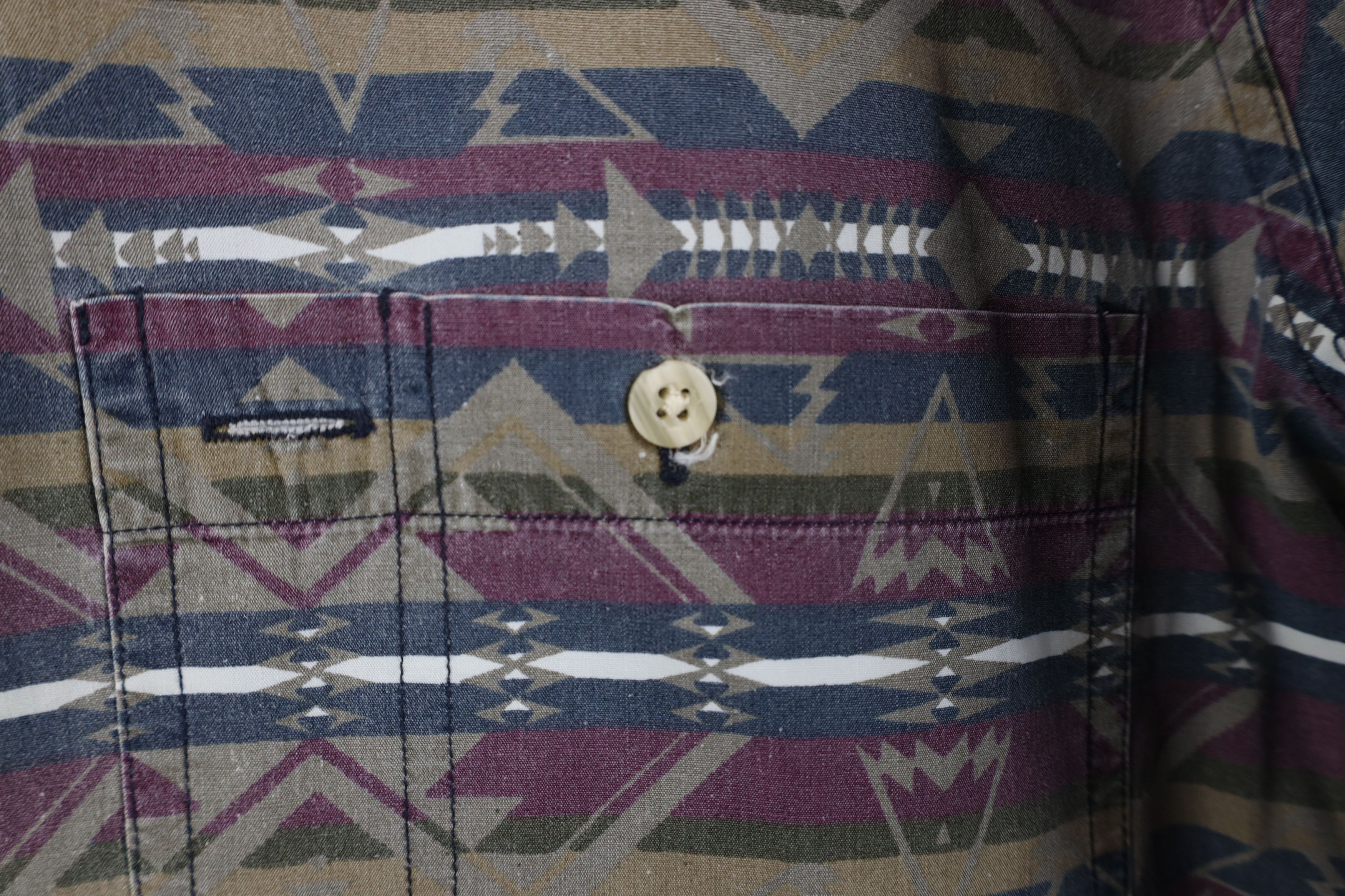 Vintage Vintage 90s Streetwear Southwestern Short Sleeve Shirt Size US L / EU 52-54 / 3 - 5 Thumbnail