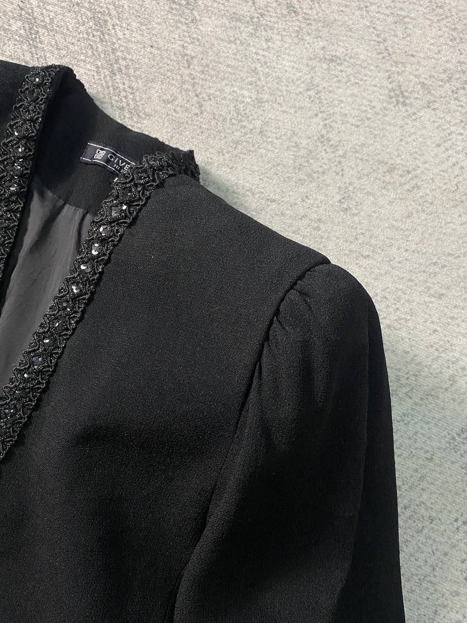 Givenchy × Vintage Rare Givenchy Hi Formal Jacket Cropped Beaded Bolero Style Size XL / US 12-14 / IT 48-50 - 3 Thumbnail