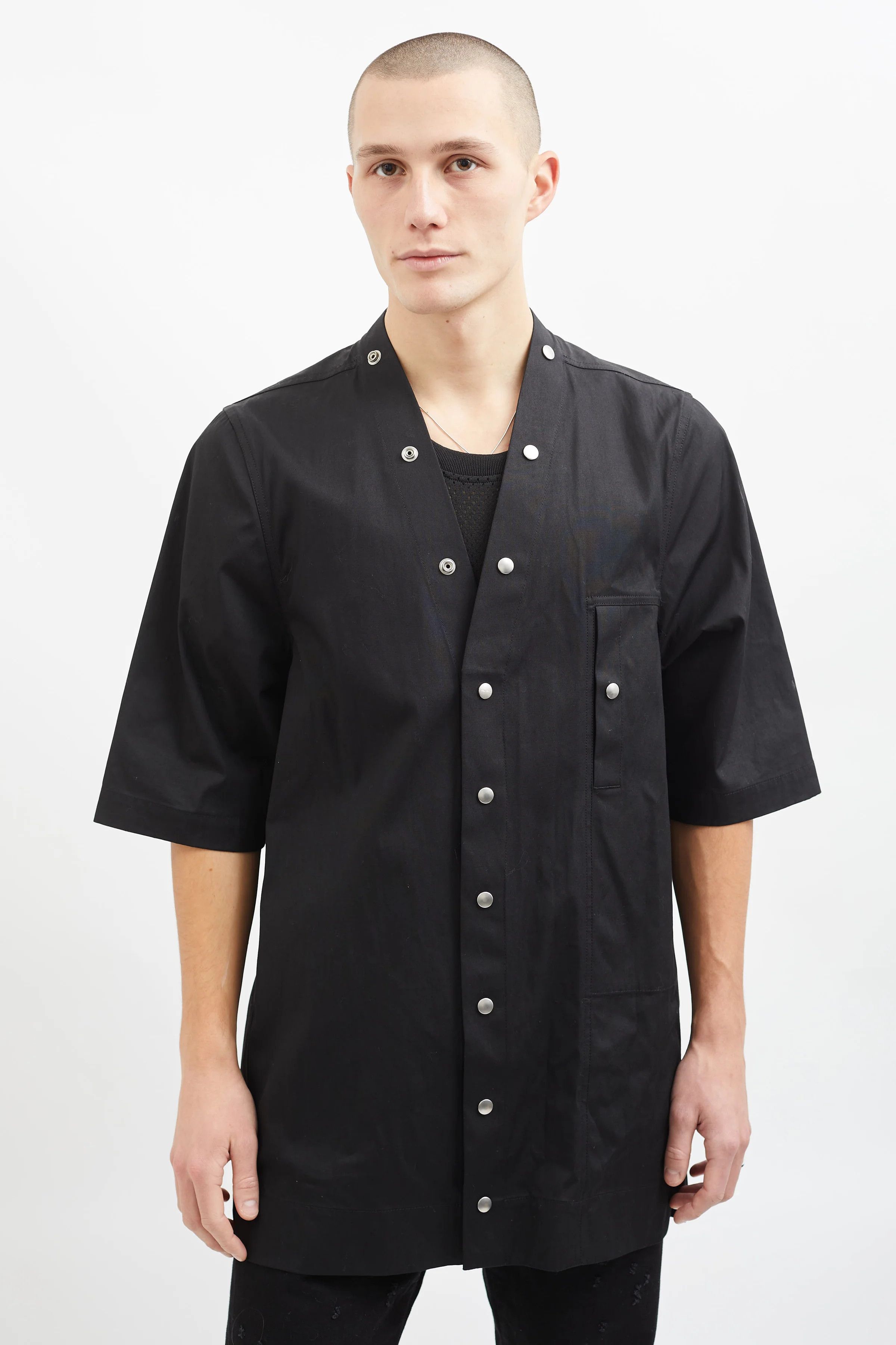 image of Rick Owens Faun Shirt in Black, Men's (Size Small)
