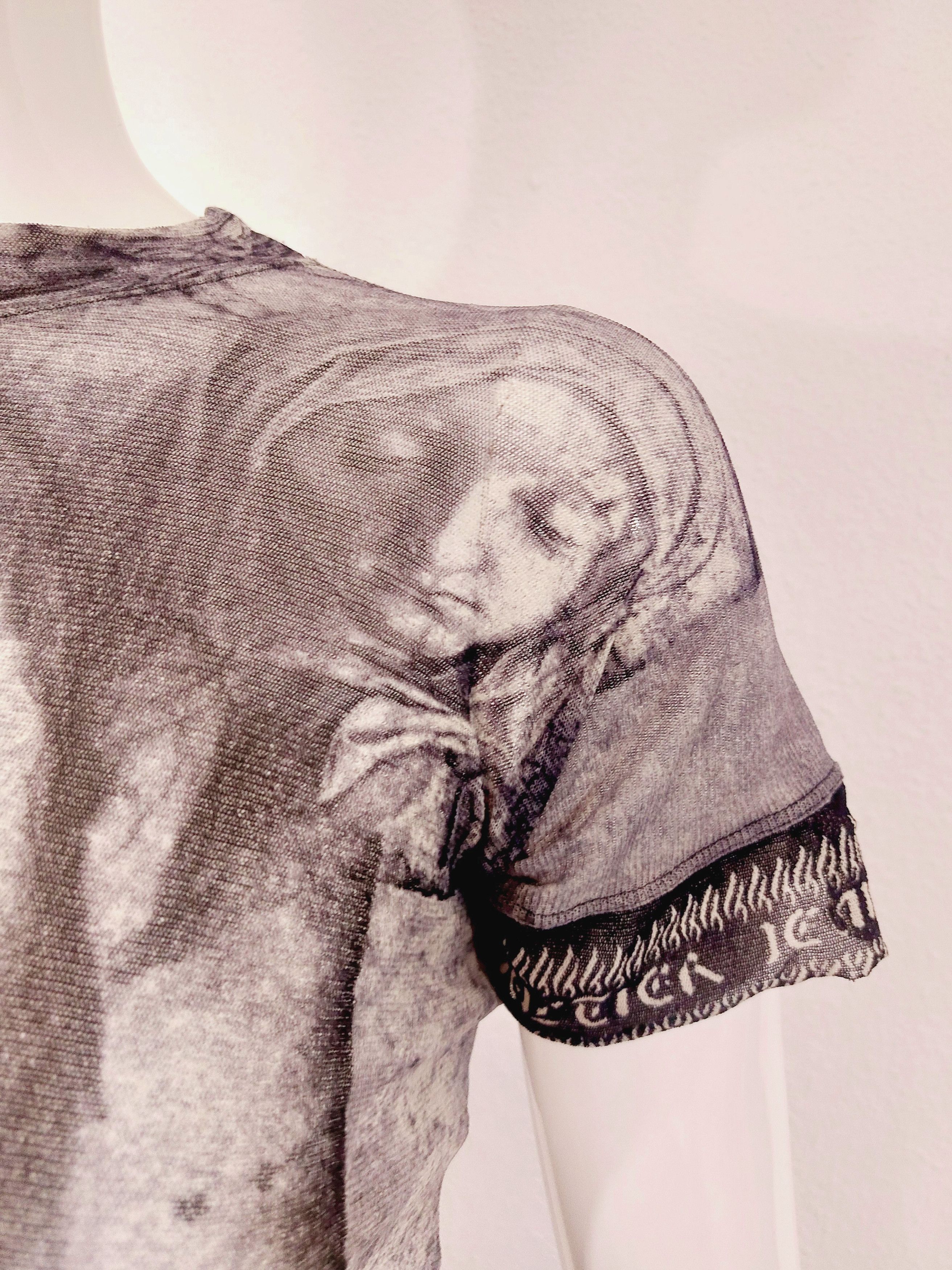 Jean Paul Gaultier Jean Paul Gaultier 1998 Jesus Christ Mesh Face Top T-Shirt Size US M / EU 48-50 / 2 - 4 Thumbnail