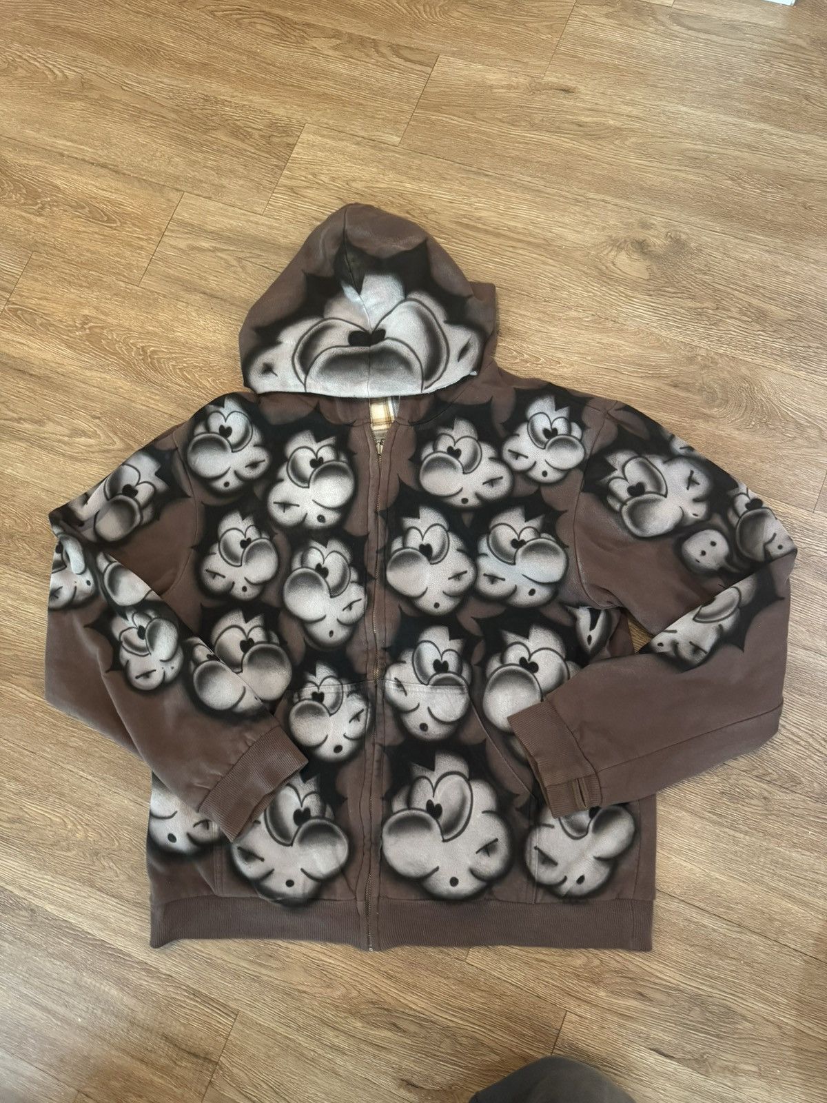 Atticus Settings Atticus XL “Conjoined” All-Over Brown Zip Hoodie Size US XL / EU 56 / 4 - 3 Thumbnail