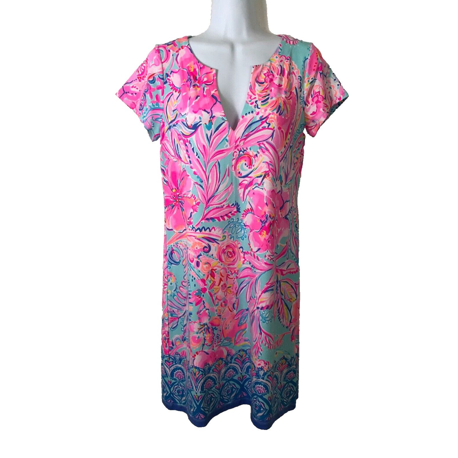 Image of Lilly Pulitzer Upf 50+ Sophiletta Dress Size Small Multicolor Floral Mini in White, Women's