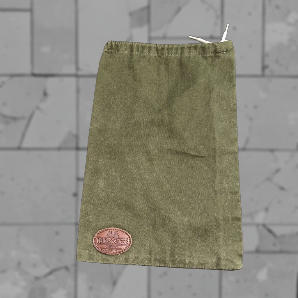 Vintage VINTAGE Willis & Geiger Outfitters Dust Bag Drawstring 9.5x14 Green Vintage Men’s Accessories Great Size ONE SIZE - 1 Thumbnail