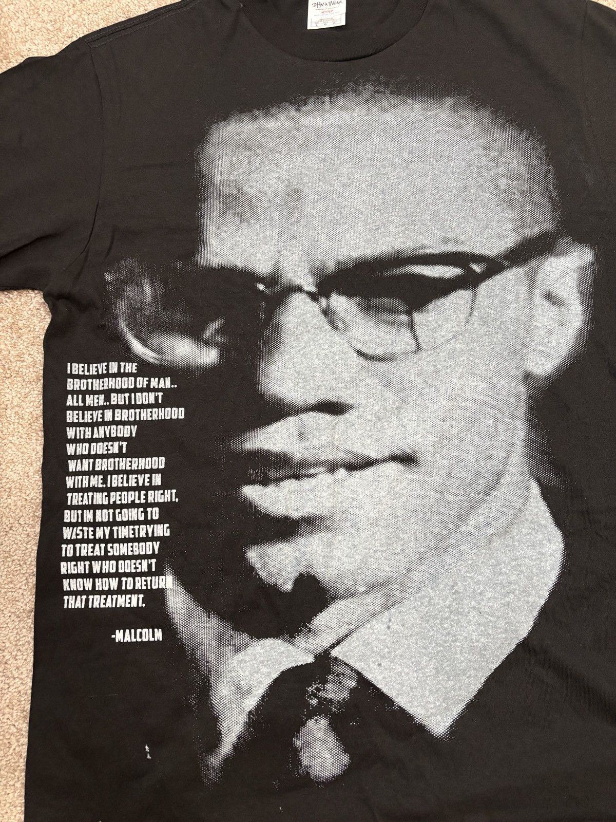 Handmade Malcolm X modern print Size US L / EU 52-54 / 3 - 2 Thumbnail