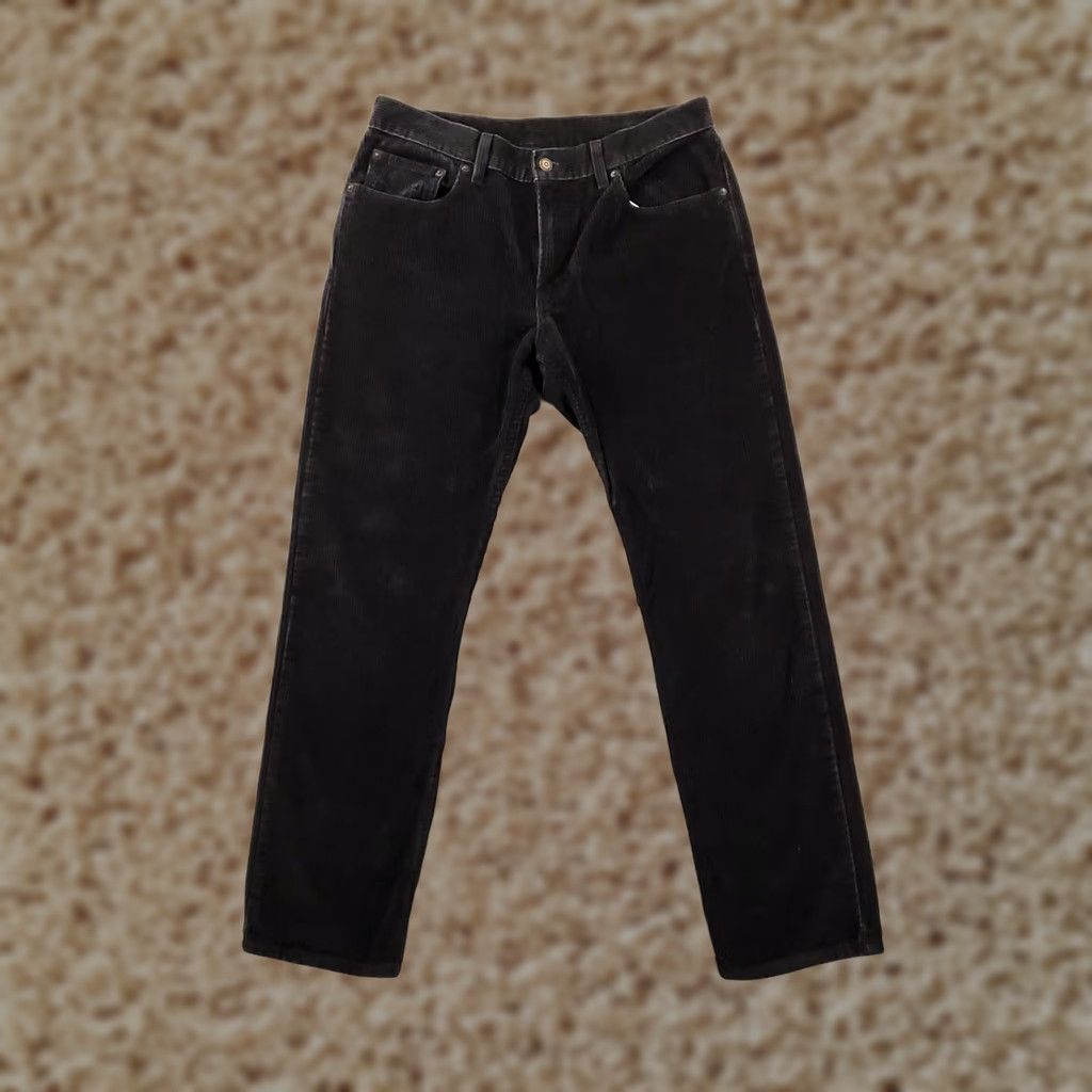 Levi's Levi's Corduroy Pants Mens 31x30 Black Cotton Mid Rise Relaxed Fit Straight Leg Pants Size US 31 - 1 Thumbnail