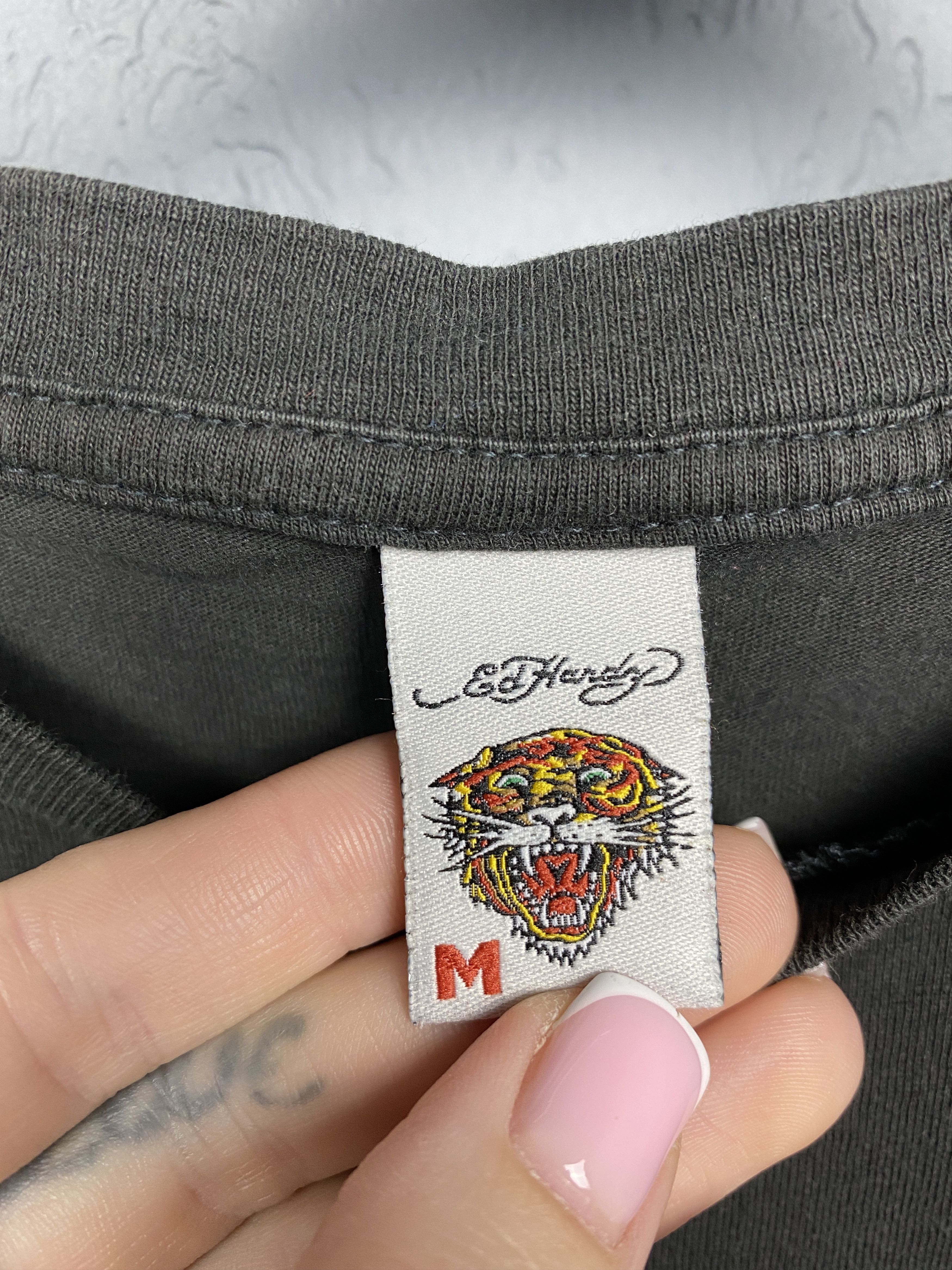 Christian Audigier × Ed Hardy × Vintage Ed Hardy by Christian Audigier Vintage Womens T-Shirt Tee Size M / US 6-8 / IT 42-44 - 4 Thumbnail
