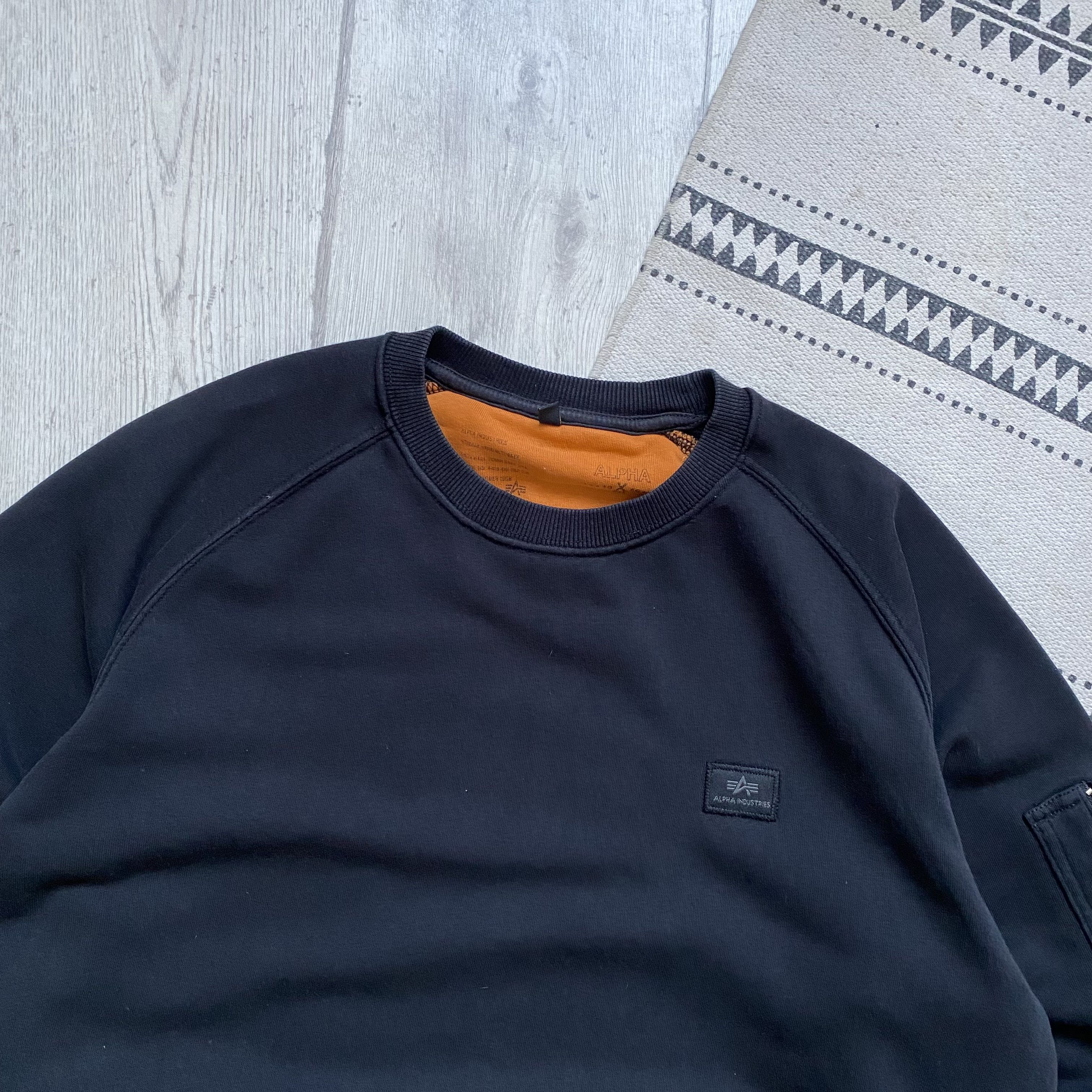 Alpha Industries ✈️ Vintage Alpha Industries Sweatshirt Pocket mini logo Size US L / EU 52-54 / 3 - 2 Thumbnail