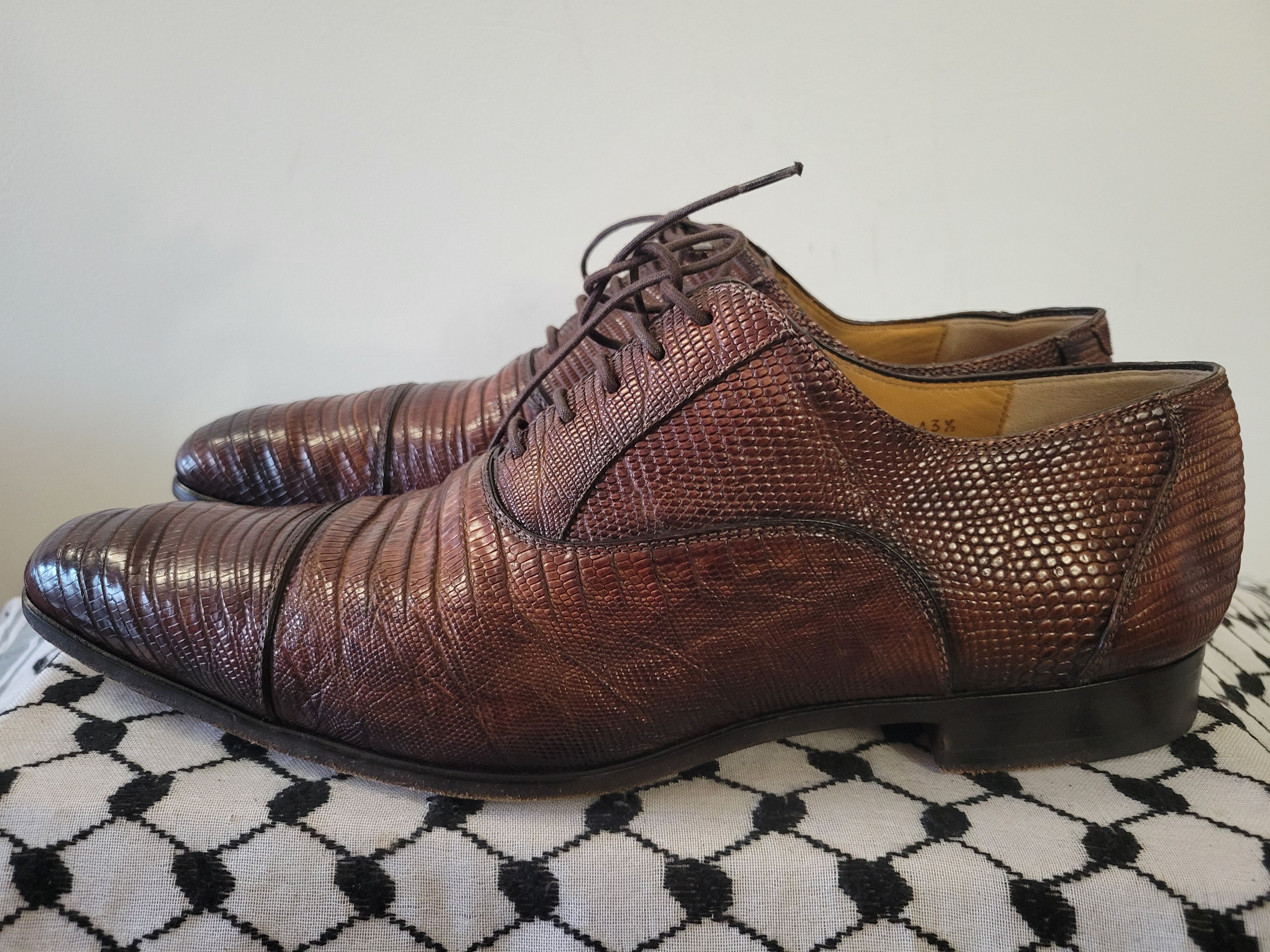 Magnanni × Vintage Magnanni Genuine Lizard Formal Shoes Size US 10.5 / EU 43-44 - 3 Thumbnail