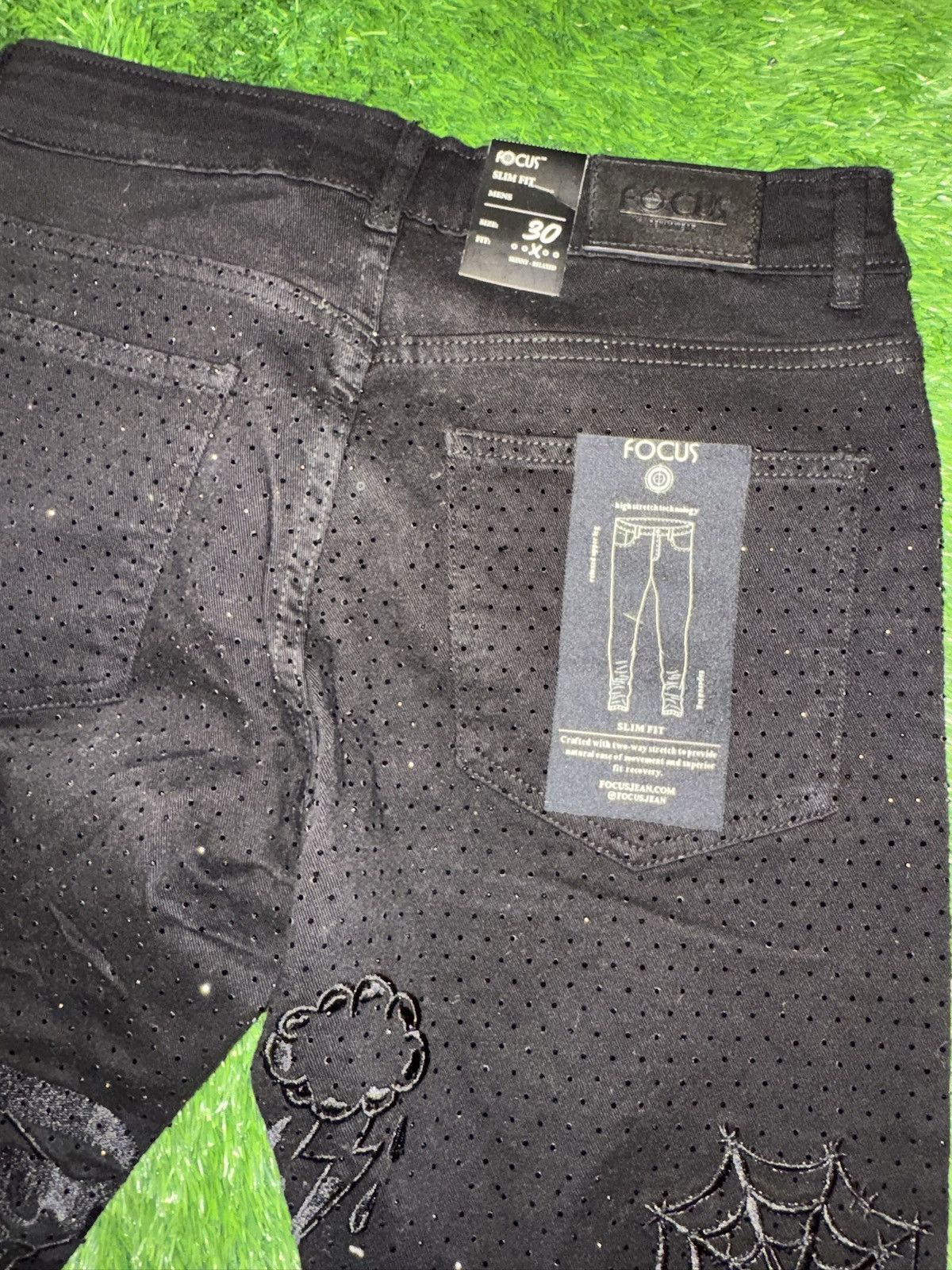 Other Rhinestone Jeans Denim Size US 30 / EU 46 - 5 Thumbnail